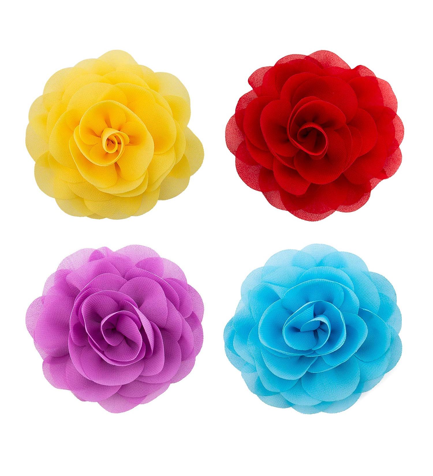 LUTER 4pcs Pet Collar Flowers Multicolored Dog Flower Tie&Bow Floral Collar Charms Accessories Detachable Flower Embellishment for Cats Dogs Pets Supplies (8cm/3.14inch) - Buy Online on GoSupps.com