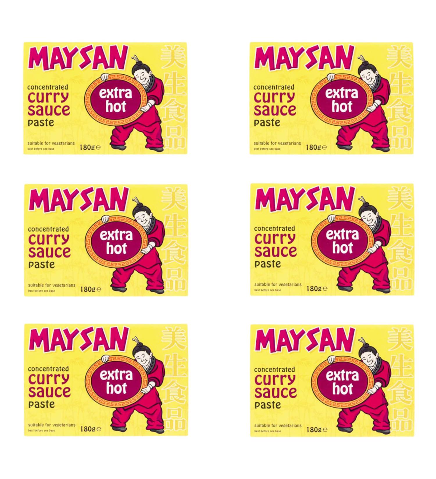 Maysan Chinese Curry Sauce - Extra Hot Flavor - Natural Ingredients - (180g Each) - Buy Online on GoSupps.com