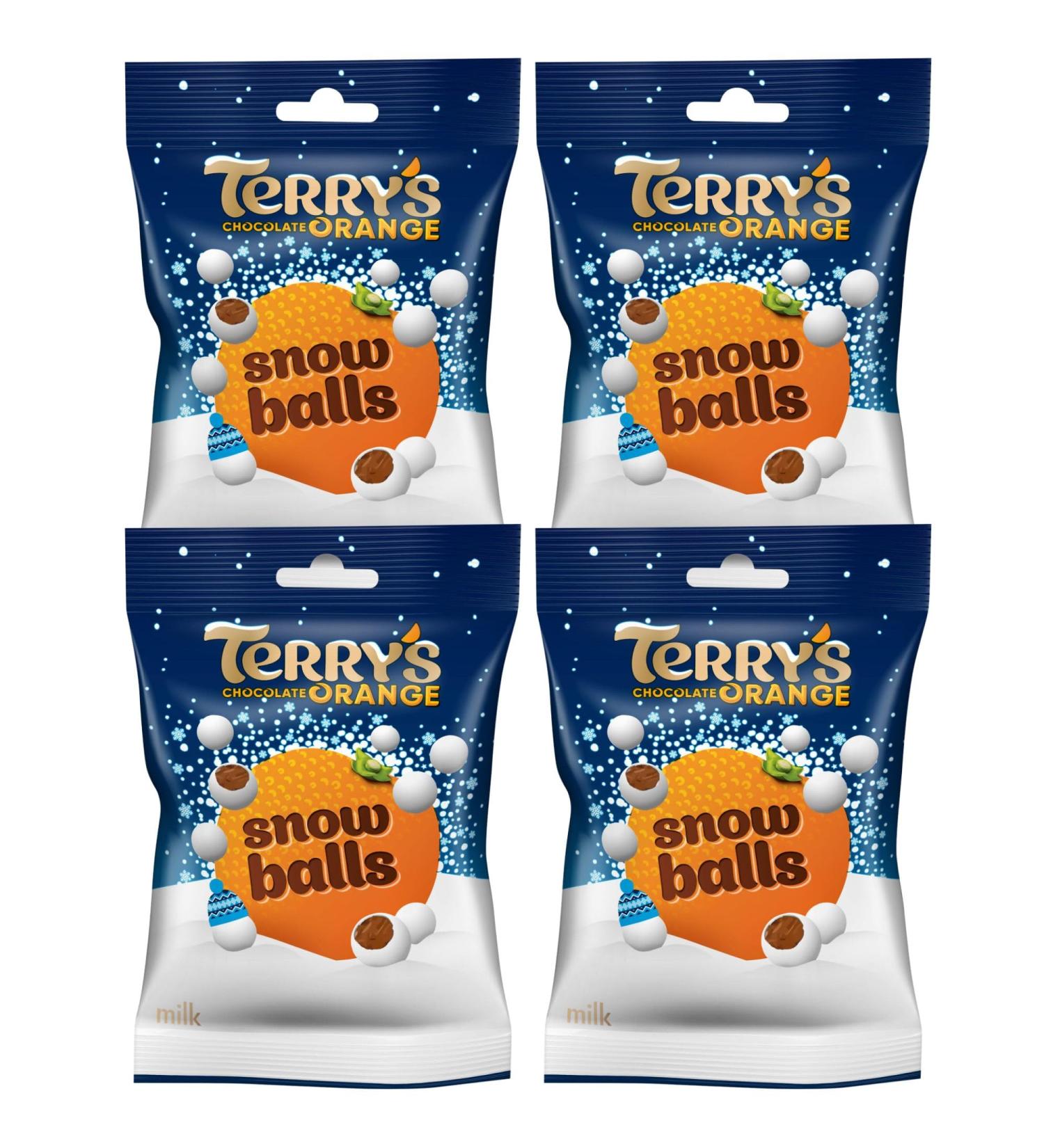 Chocolate Orange Snowballs 70g - Bundle Consisting of Terry's Snowball (4 Pack)