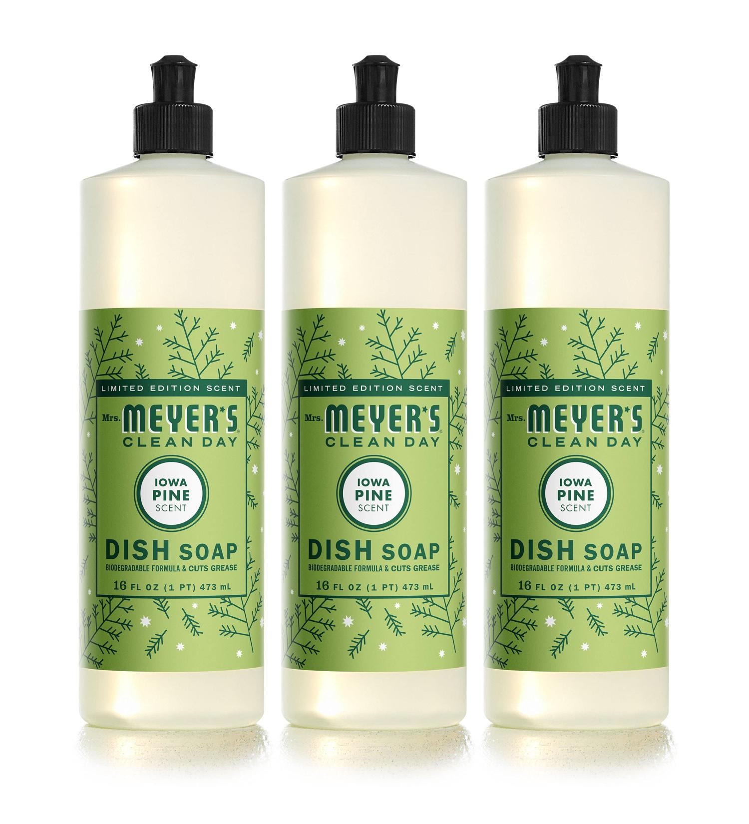 Mrs. Meyer's Limited Edition Iowa Pine Liquid Dish Soap 16 fl. oz - Pack of 3 | Biodegradable Formula - Buy Online on GoSupps.com