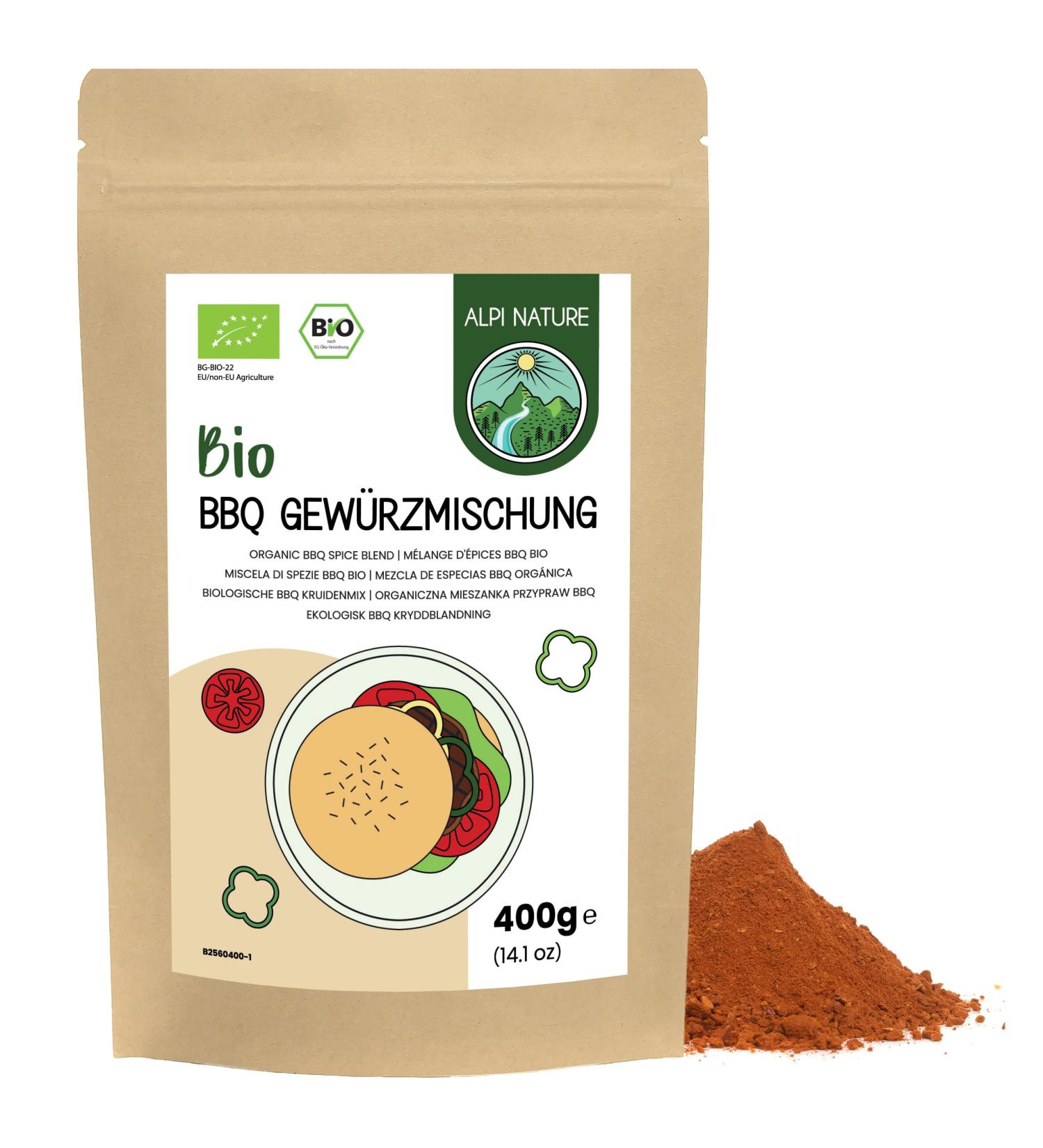  Alpi Nature Alpi Nature Organic BBQ Spice Mix 400g Organic Barbecue Spices Barbecue Marinade BBQ Rub - Buy Online on GoSupps.com