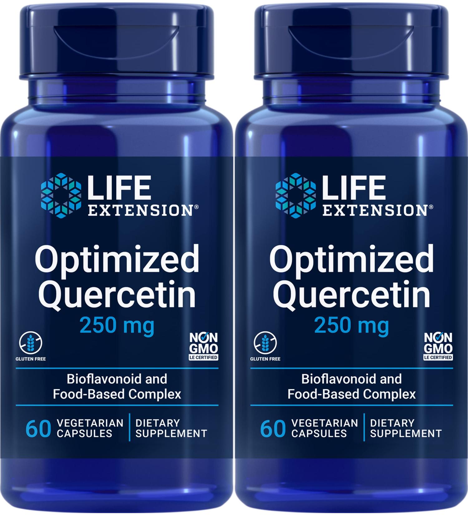 Life Extension Optimized Quercetin, 60 Capsules 60 Count (Pack of 2)