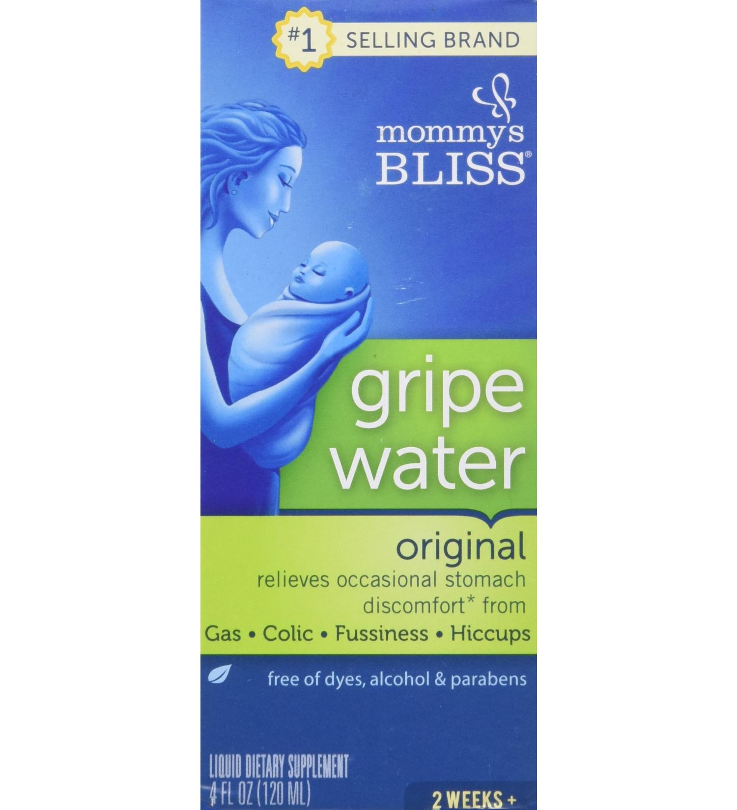 Mommy's Bliss Gripe Water Liquid - 4 fl oz | Natural Relief for Baby's Digestive Discomfort - Buy Online on GoSupps.com