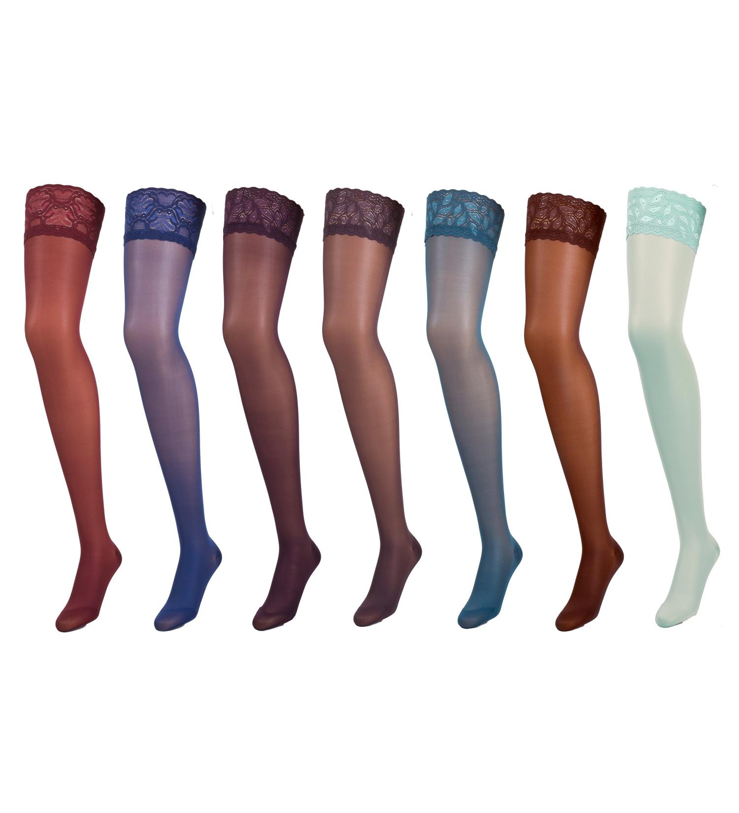 Buy Compressana Calypso 140 Support Stockings - Lace Lifting Thigh Highs 15-18 mmHg Compression Trend Colors 2018 Size IV Aubergine - International Shipping Available - Buy Online on GoSupps.com