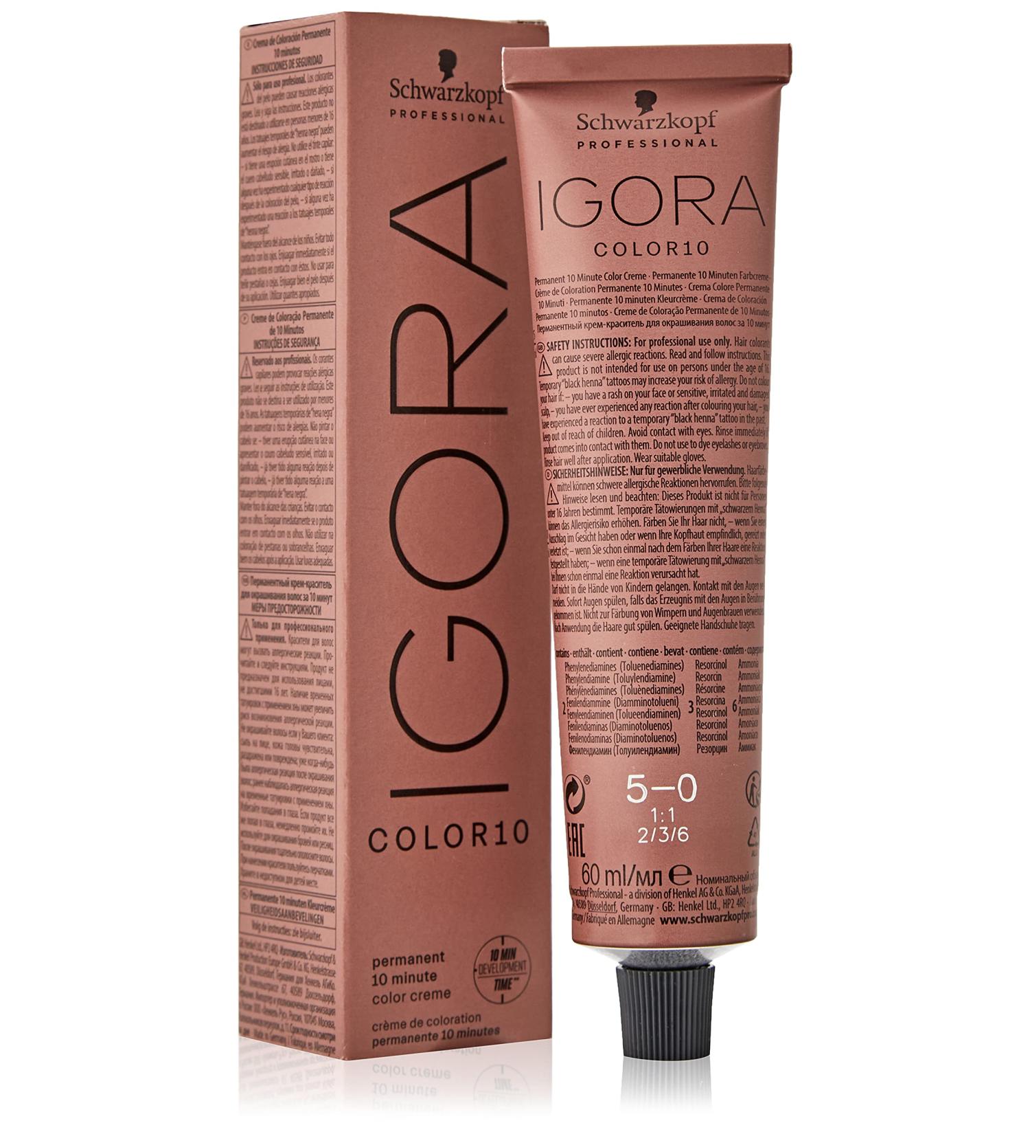 Schwarzkopf Igora 10 5-0 Light Hair Color - Long-Lasting Vibrant 60ml | International Shipping Available - Buy Online on GoSupps.com