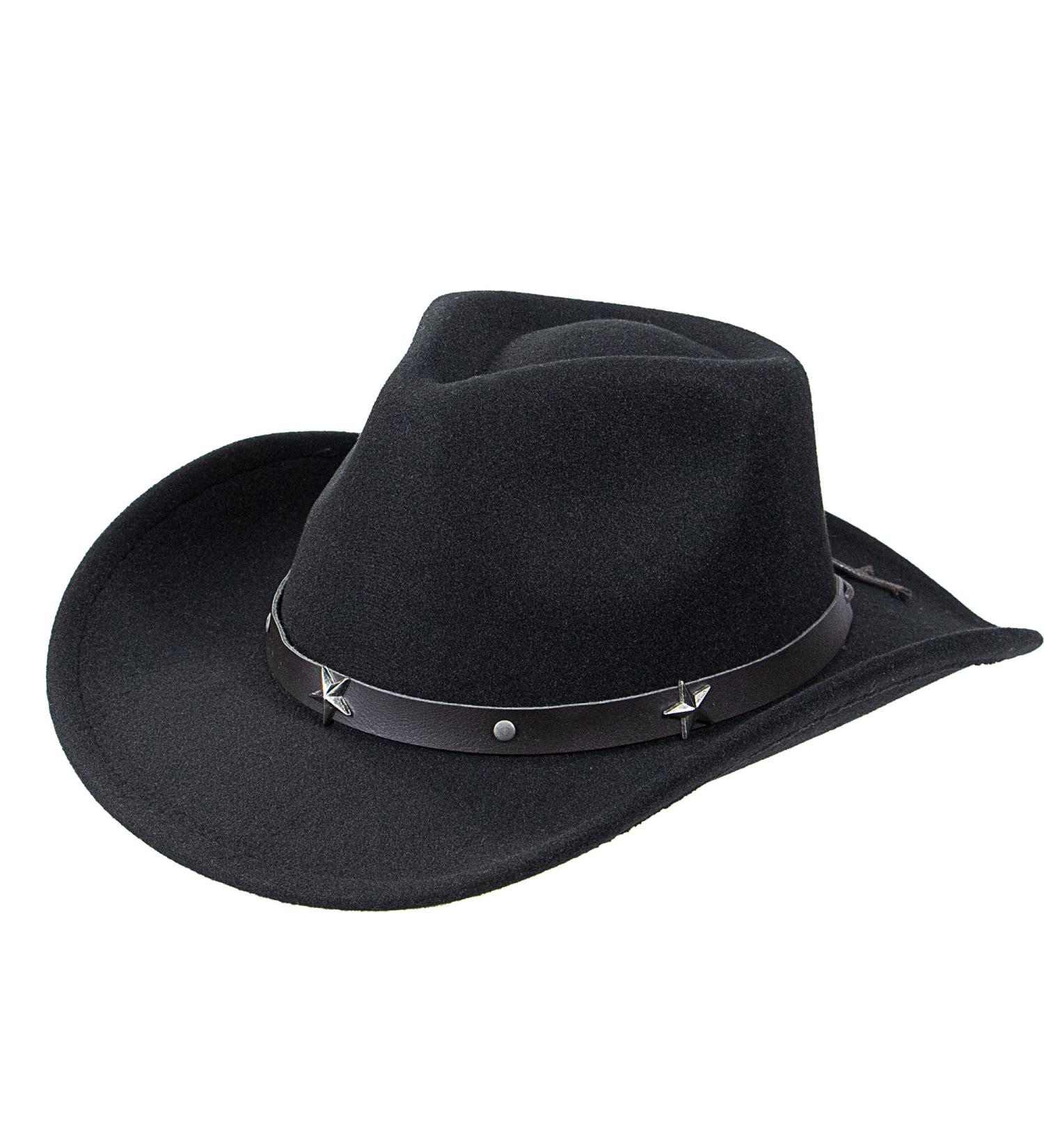 Western Cowboy Cowgirl Hat with Buckle Belt - Black Felt Fedora | INOGIH Women/Girls - Medium - Buy Online on GoSupps.com