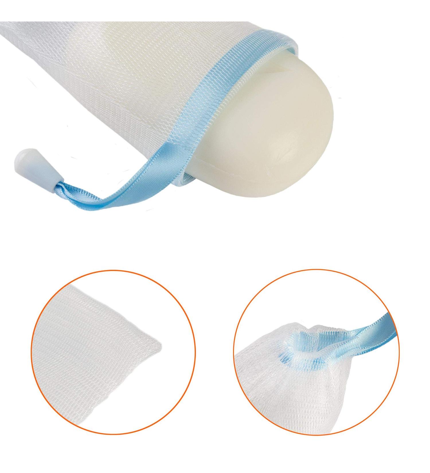 ECENCE 5X Nylon Soap Bag Set - Durable 15cm x 8.5cm Soap Sacks for Travel & Storage | International Shipping - Buy Online on GoSupps.com