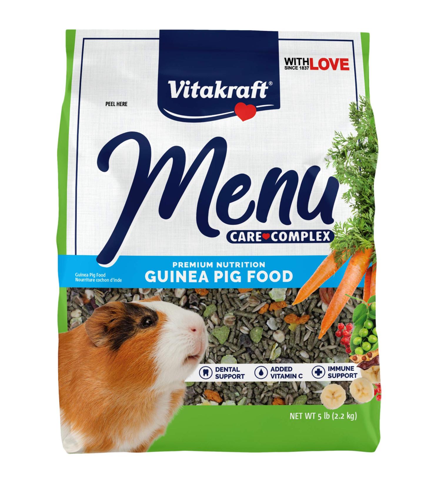 Vitakraft Menu Premium Guinea Pig Food - Alfalfa Pellets Blend - Enriched with Vitamins and Minerals - Buy Online on GoSupps.com