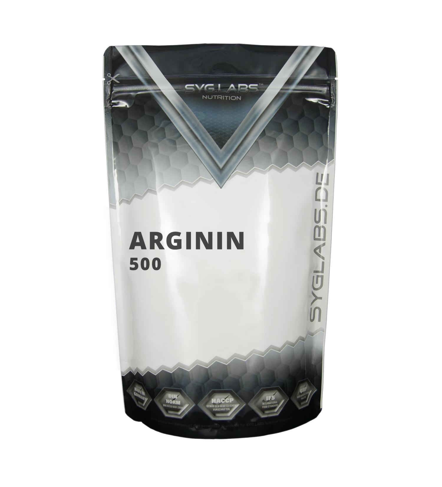 Syglabs L-Arginine capsules - 500 capsules high-dose premium caps