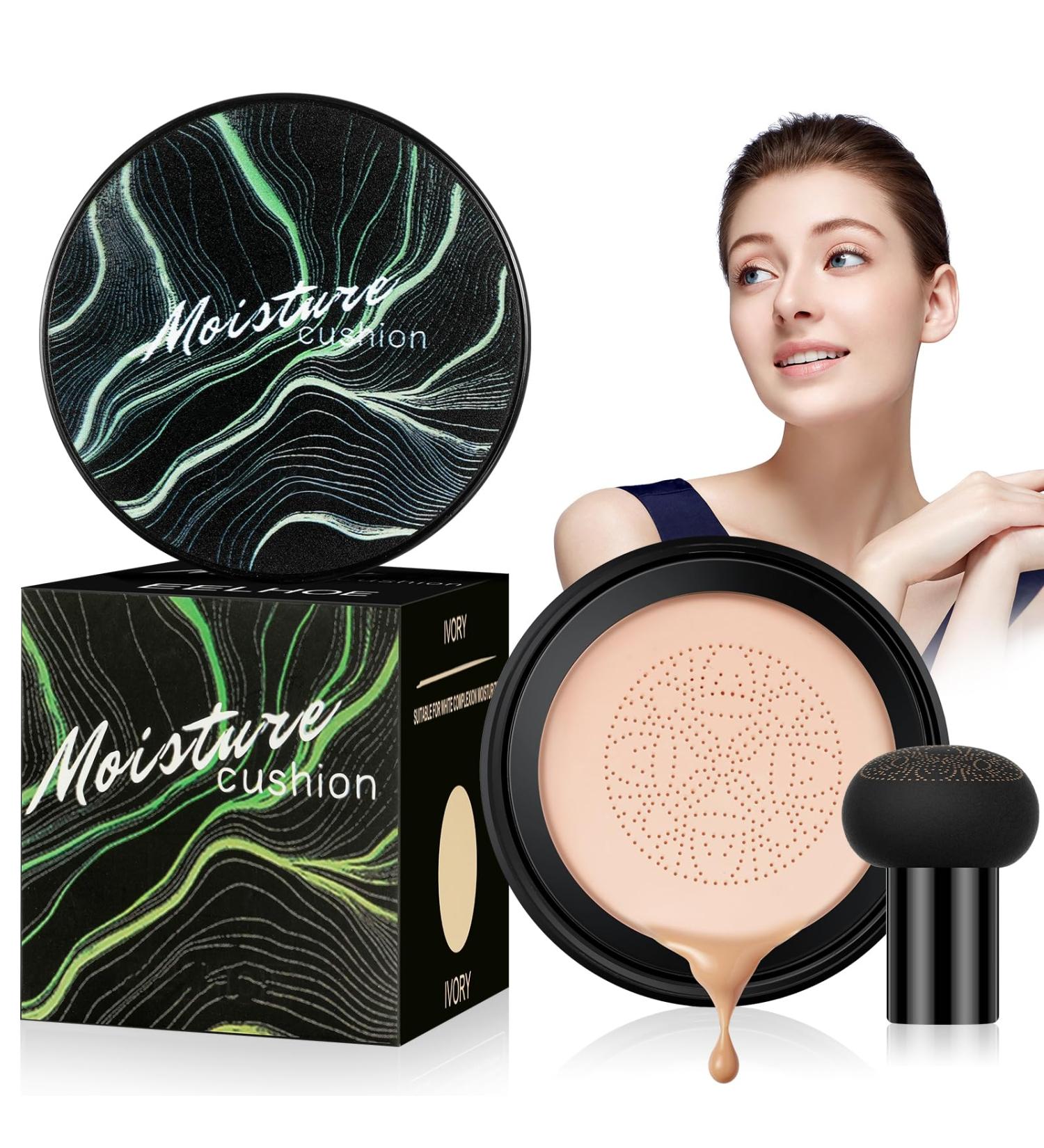 Mushroom Head Air Cushion CC Cream - Moisturizing BB Cream for Even Skin Tone | Cushion Foundation & Concealer  - Buy Online on GoSupps.com