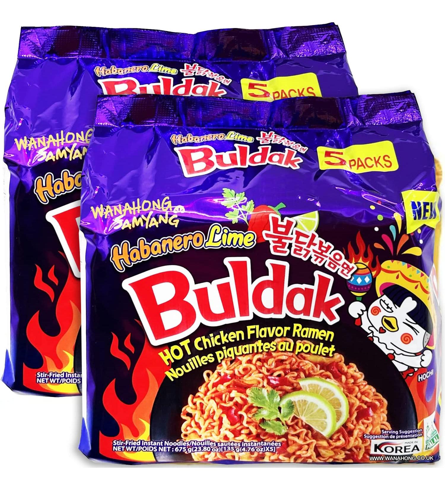 WaNaHong Samyang Hot Chicken Flavour Ramen - Habanero Lime (10 Packs) 675g Limited Edition HALAL - Buy Online on GoSupps.com