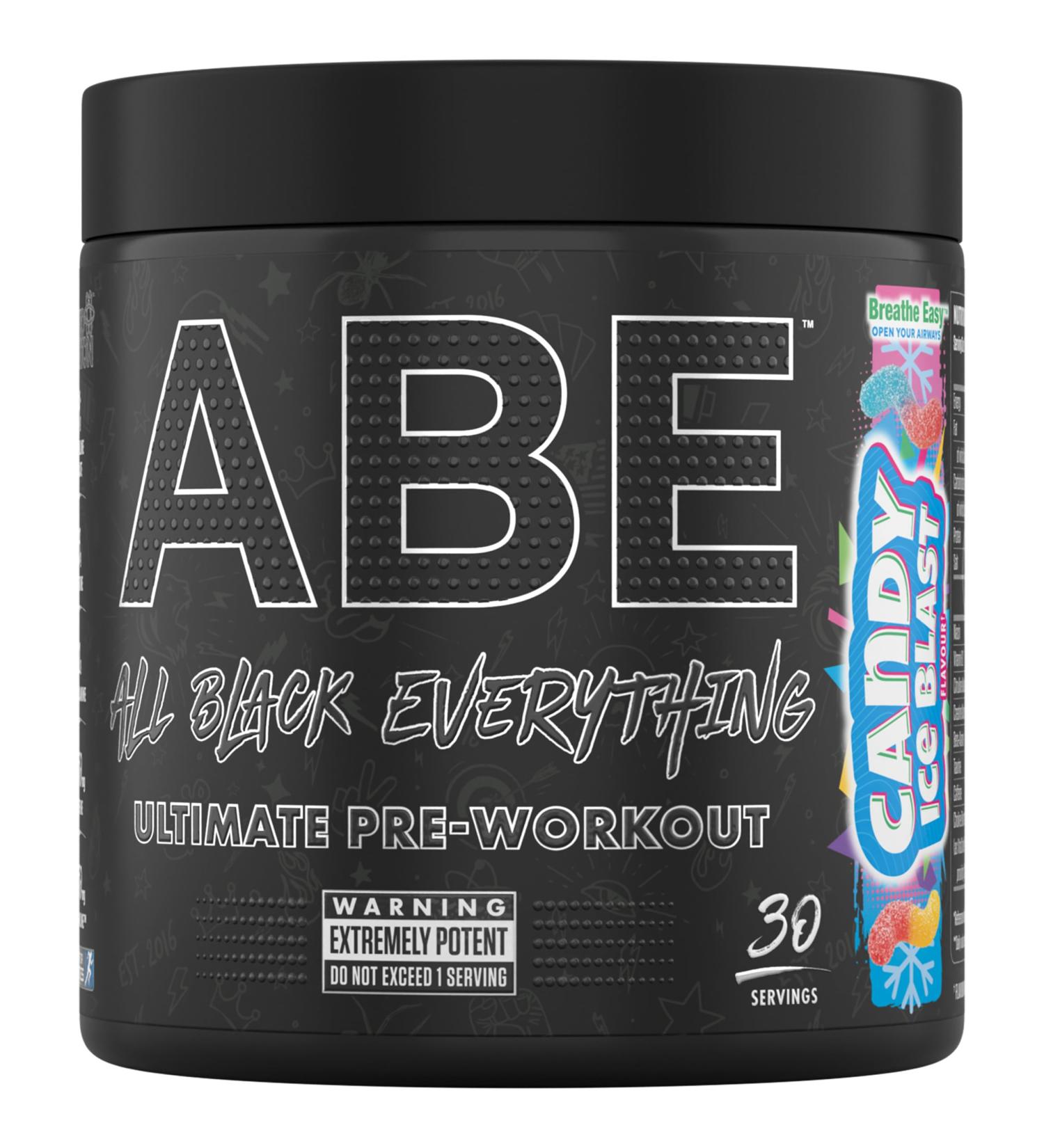 Applied Nutrition ABE Pre Workout Powder - Candy Ice Blast (375g) - Energy & Performance Boost with Citrulline, Creatine, Beta Alanine - 30 Servings - Buy Online on GoSupps.com