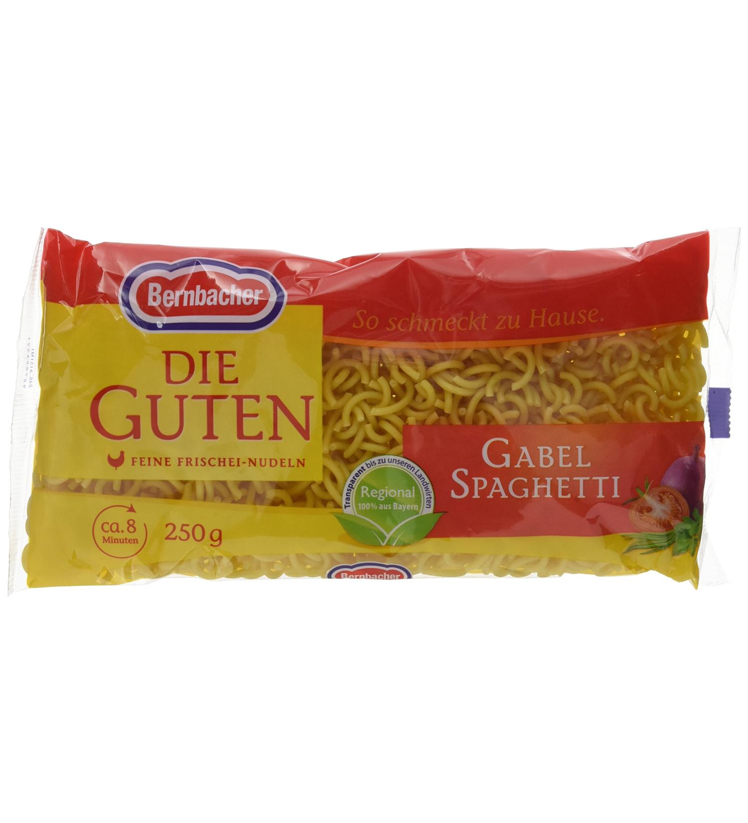 Bernbacher Spaghetti Pack of 12 (12 x 250g) - Premium Italian Pasta for International Shipping - Buy Online on GoSupps.com
