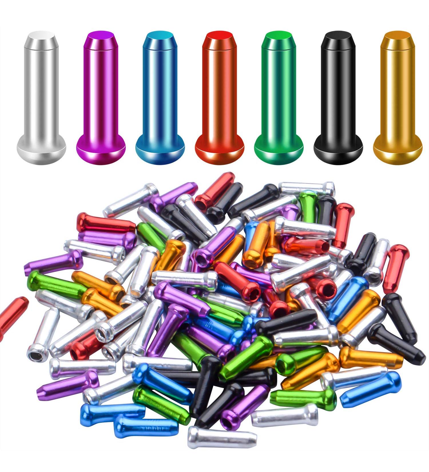 100pcs Cable End Caps - Cycling Brake and Shifter Tips for Road and Mountain Bikes | Random Color - Buy Online on GoSupps.com