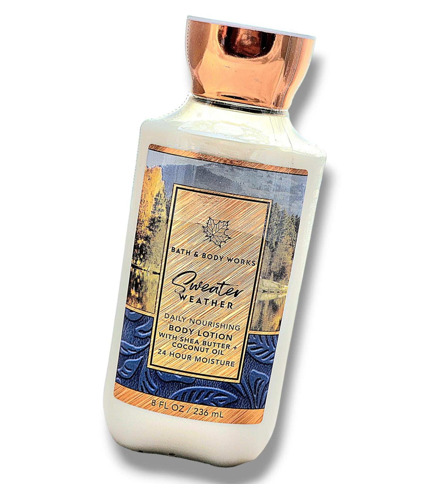 Ba h a d Body Works Body Lotion 8 FL OZ (Packaging may vary) (Sweater Weather)