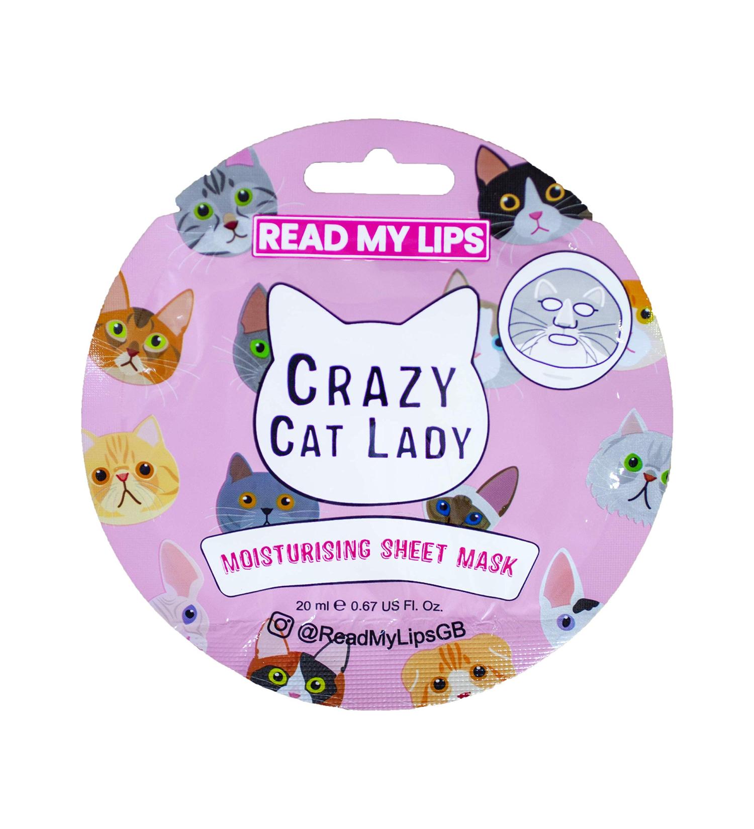 Read My Lips Crazy Cat Lady Moisturising Sheet Mask - Buy Online on GoSupps.com