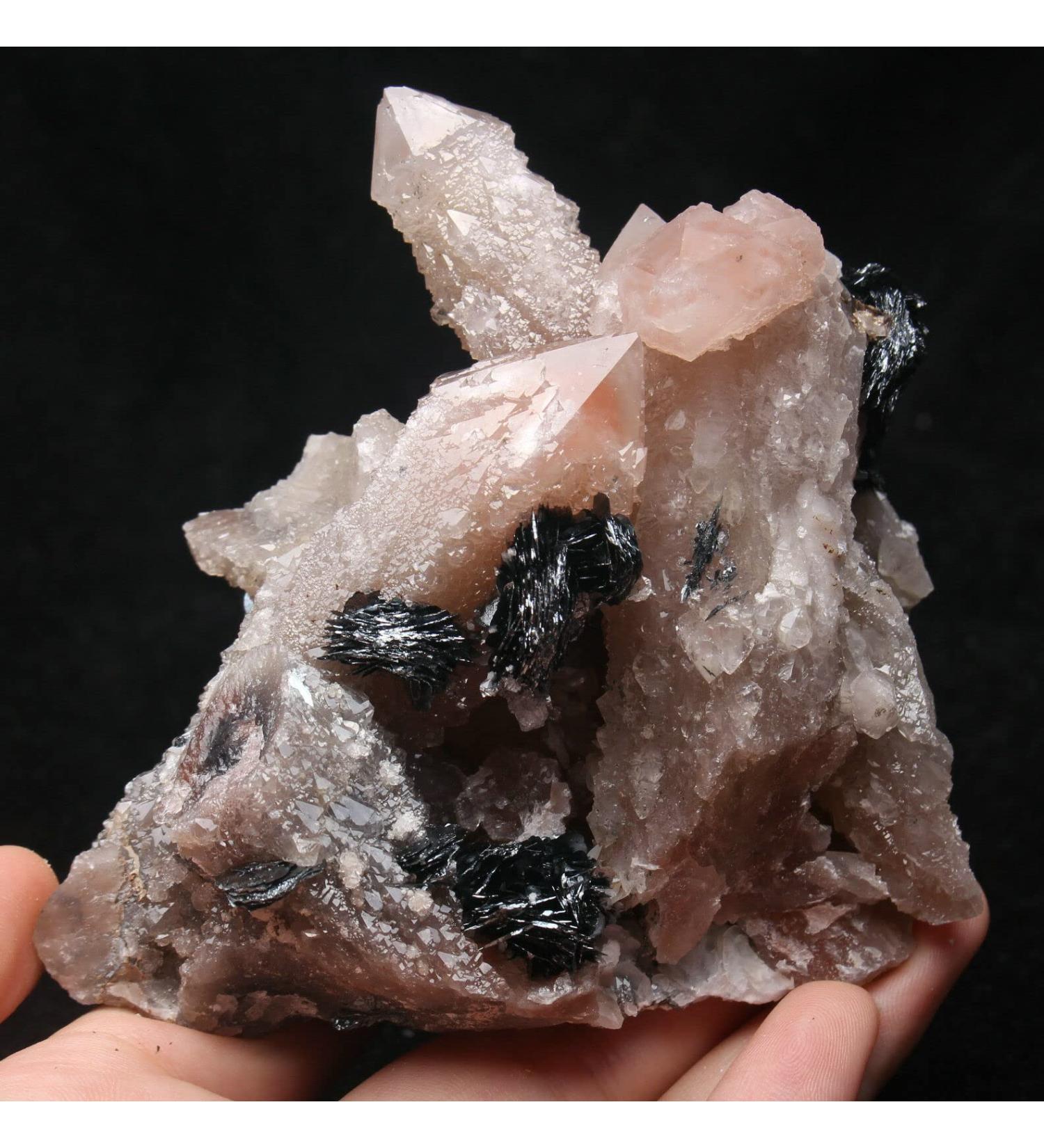 Natural Crystal Rough Natural Red Quartz Ruby Crystal with Flower Specularite Specimen/Inner Mongolia - Buy Online on GoSupps.com