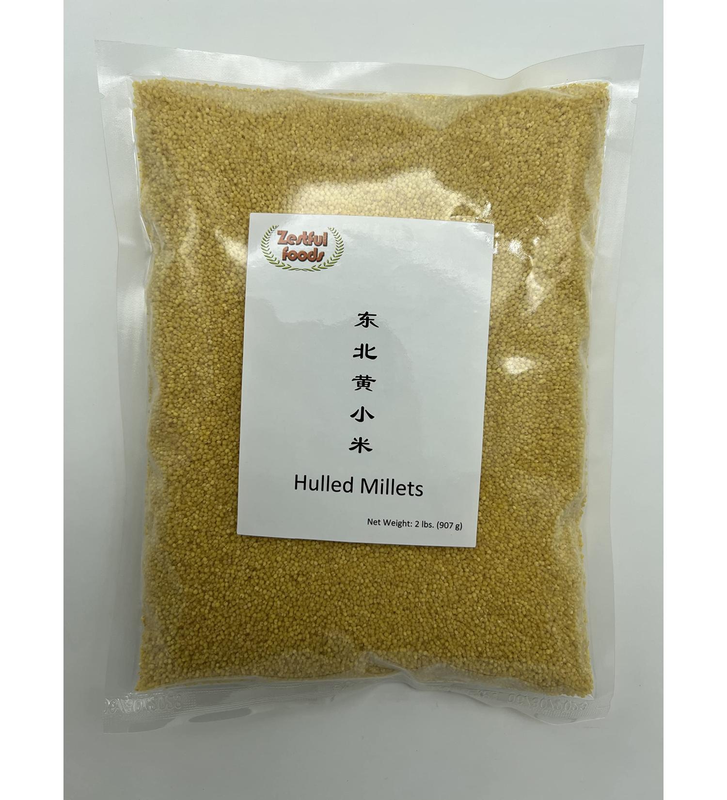 Zestful Foods Organic Hulled Millet Grain 2 Pounds - Gluten-Free & Whole Grain - Buy Online on GoSupps.com