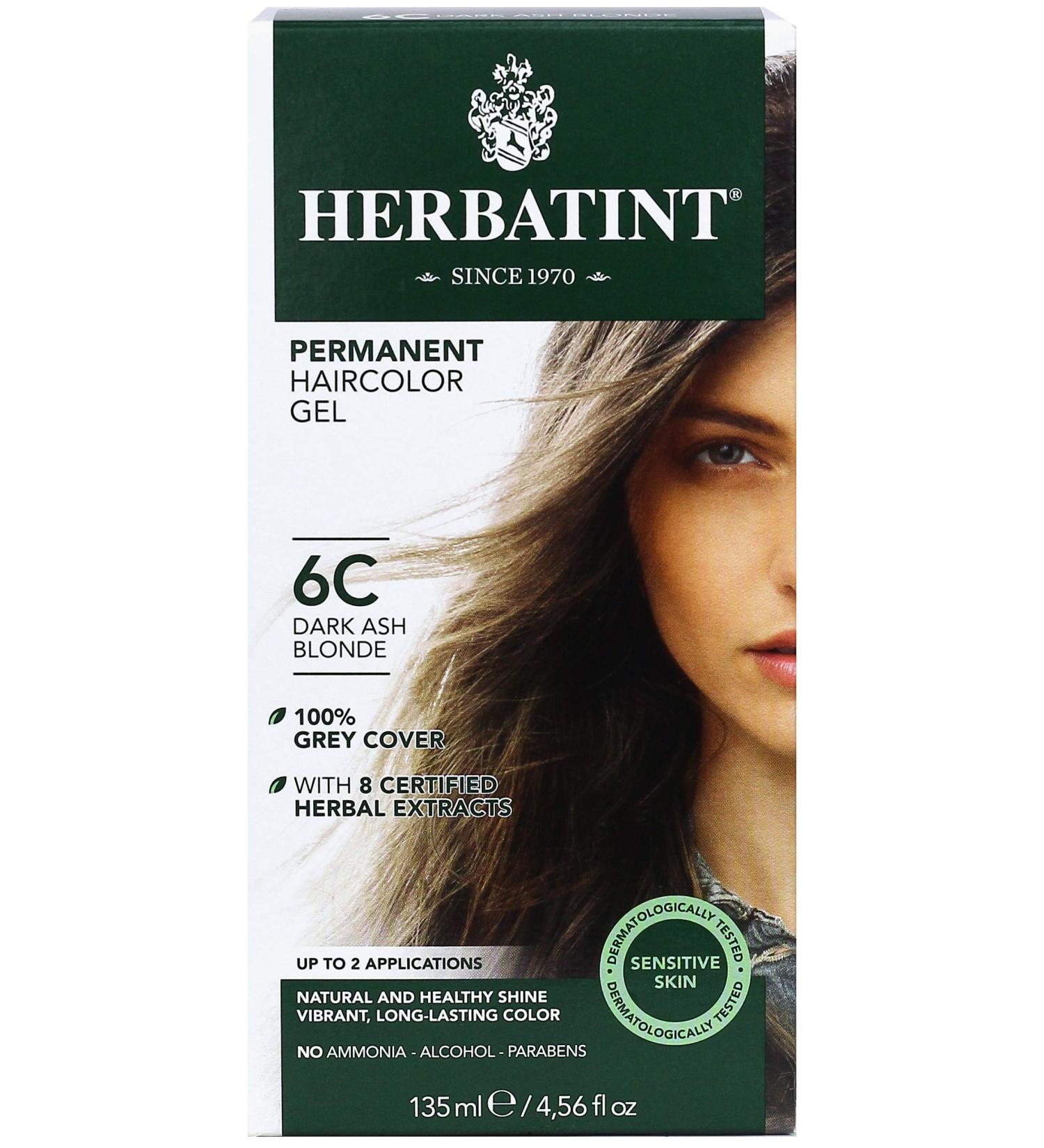 Herbatint 6C Dark Ash Blonde Hair Dye - Natural Ingredients | Long-Lasting Color - Buy Online on GoSupps.com