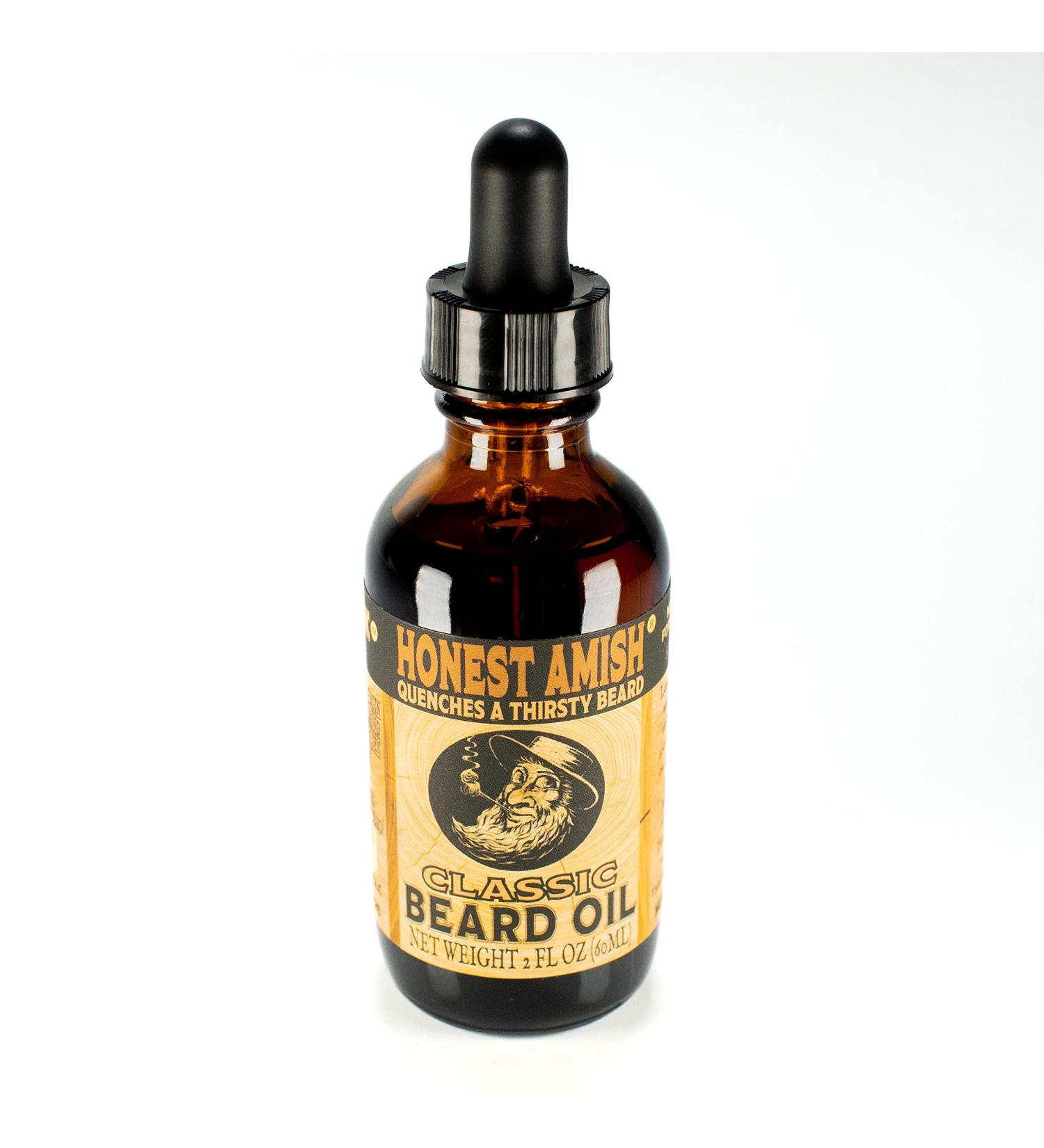 Honest Amish Classic Beard Oil 2oz - Premium Beard Care Solution - Buy Online on GoSupps.com