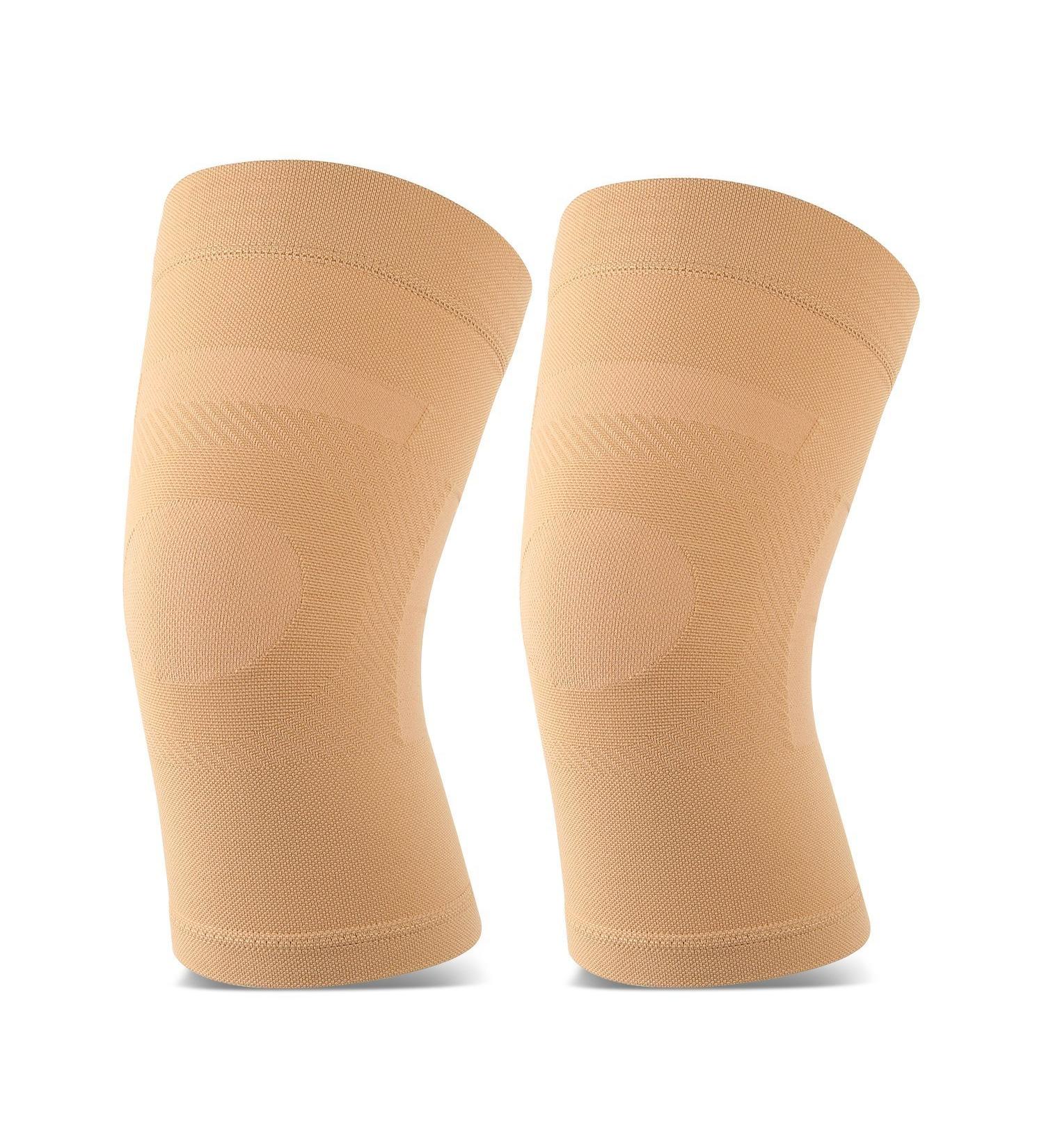 Knee Sleeves for Joint Pain Relief | Lightweight Compression Support for Men & Women | Arthritis ACL MCL Injury Recovery | Beige XL (1 Pair - Buy Online on GoSupps.com