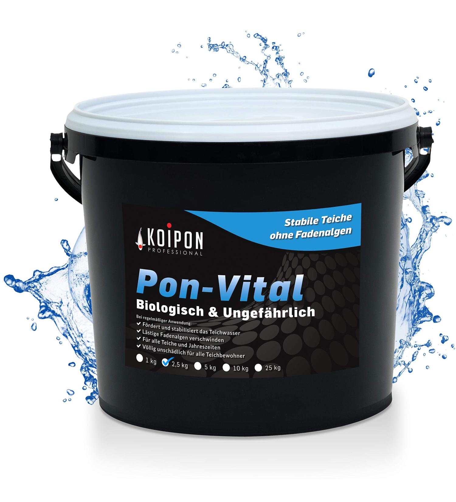 KOIPON Pon-Vital 2.5 kg 100% Biological Filamentous Algae Killer for Garden Ponds | Eco-Friendly Algae Control - Buy Online on GoSupps.com
