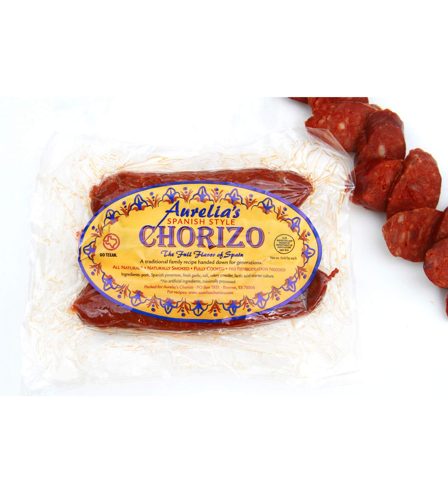 Aurelia's Spanish Chorizo - All-Natural, Keto Friendly, Fully Cooked Sausage - 8oz - Buy Online on GoSupps.com