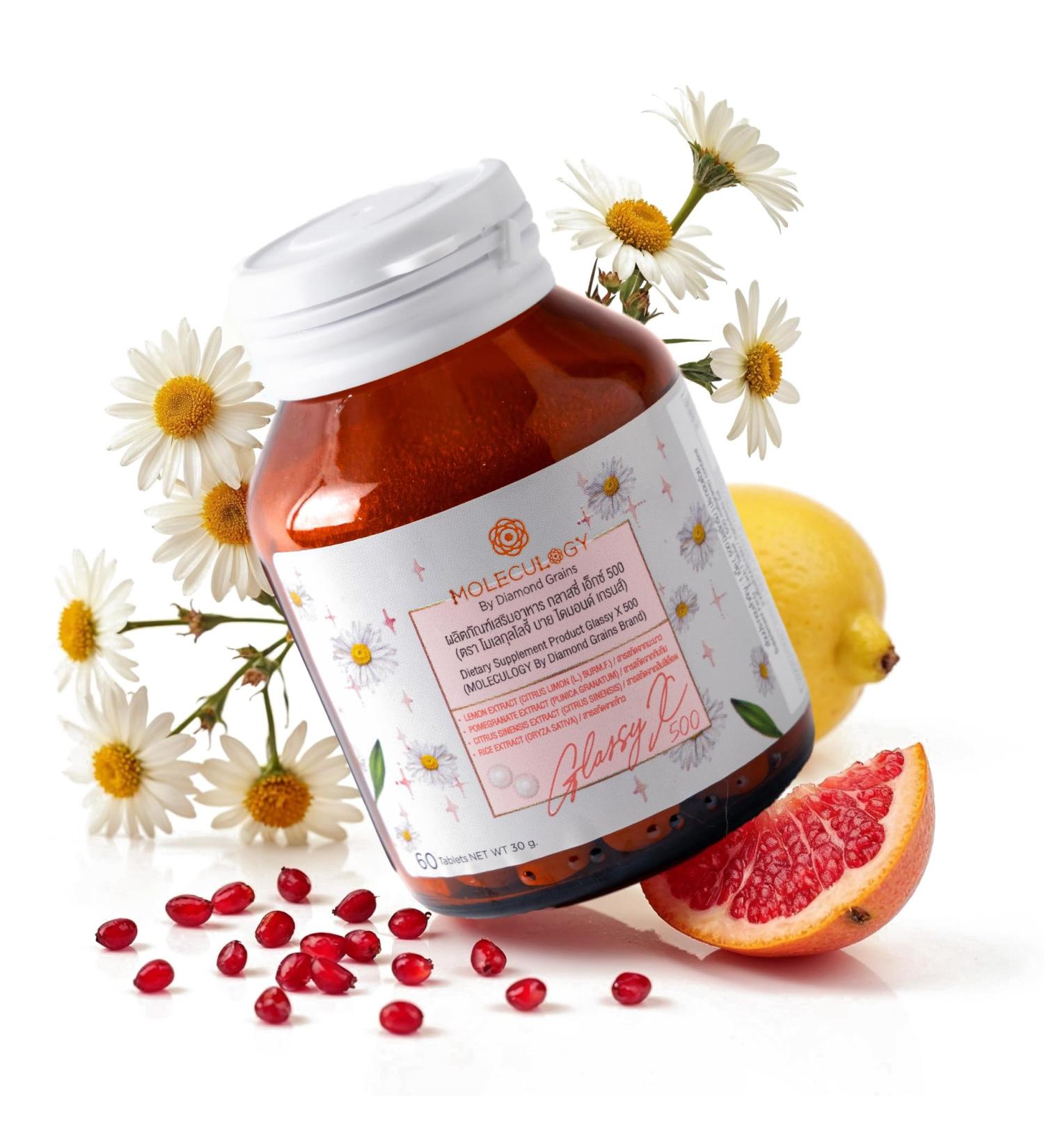 Diamond Grains GlassyX K-Pop Porcelain Glass Skin Beauty Supplement - 60 Vegan Tablets Complex Pomegranate & Rice Extract - Korean Inner Beauty Formula for Idol-Worthy Radiant Glow from Within - Buy Online on GoSupps.com