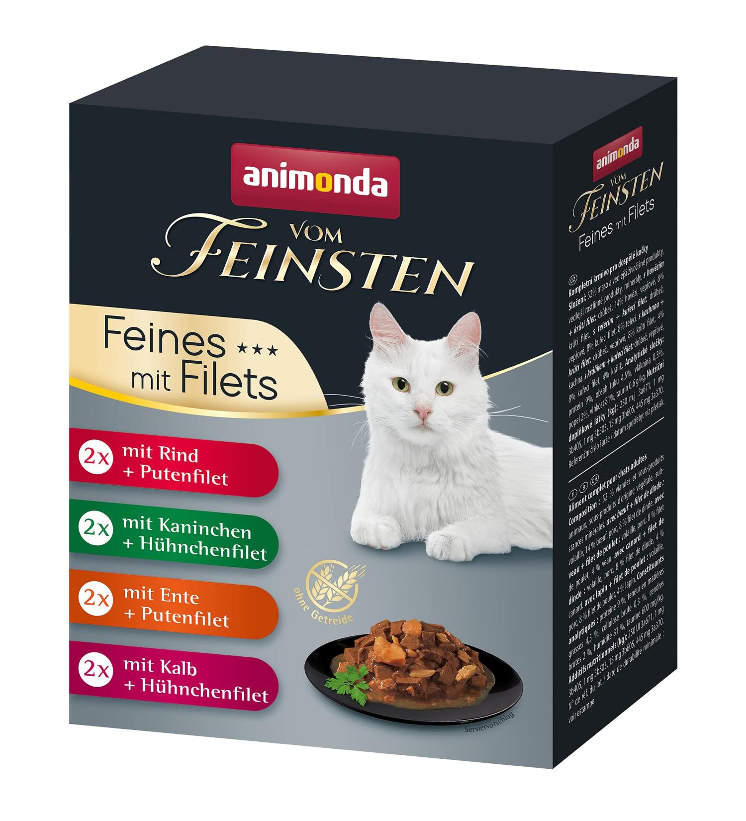 Animonda of the finest adult cat food wet food for adult cats fine variety with fillets 8 x 85 g Fine variety with fillets 85 g (8 Pack)