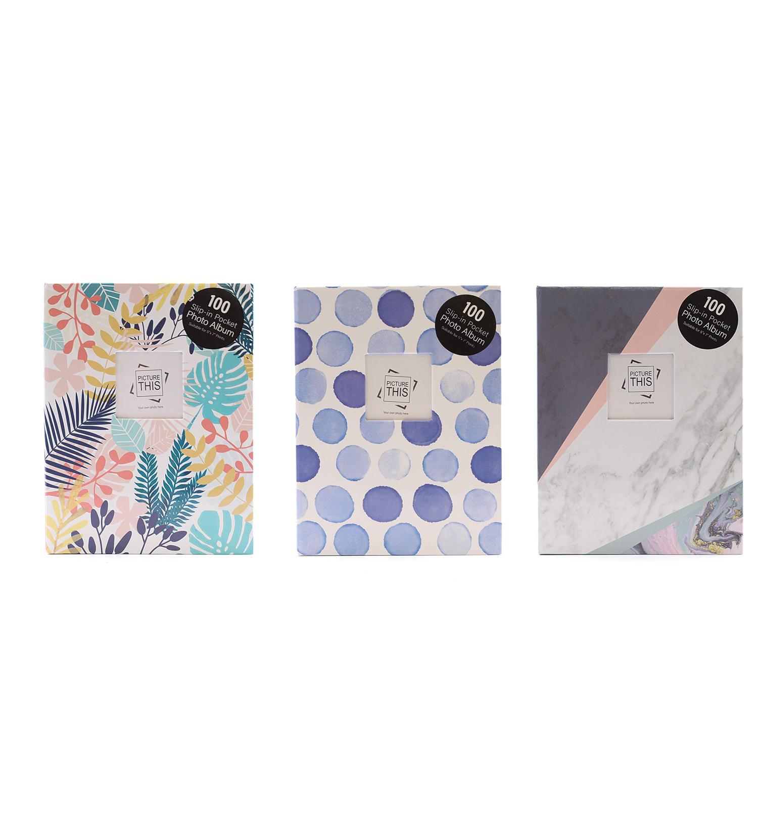 100 Pocket 5x7 Photo Album with Designer Cover - Holds 100 5x7 Photos - Buy Online on GoSupps.com