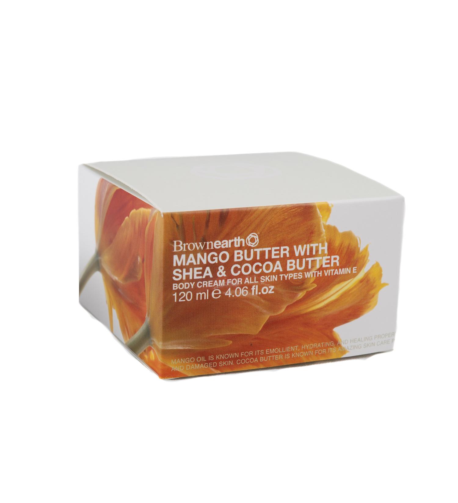 Brown Earth Mango Shea Cocoa Body Cream 120ml - Buy Online on GoSupps.com