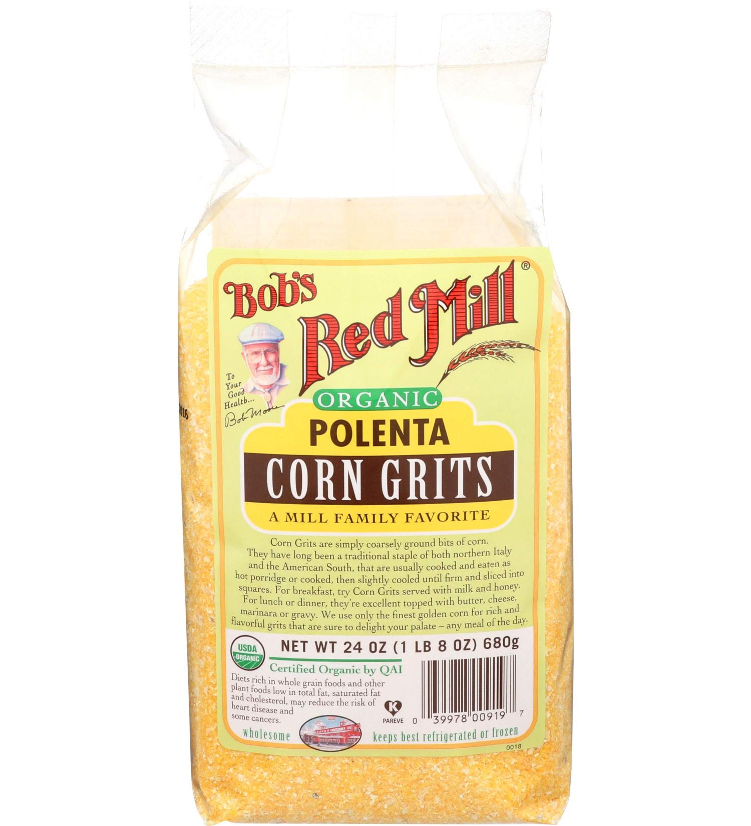 Bob's Red Mill Organic Polenta Corn Grits 24 Oz | Premium Quality - Buy Online on GoSupps.com