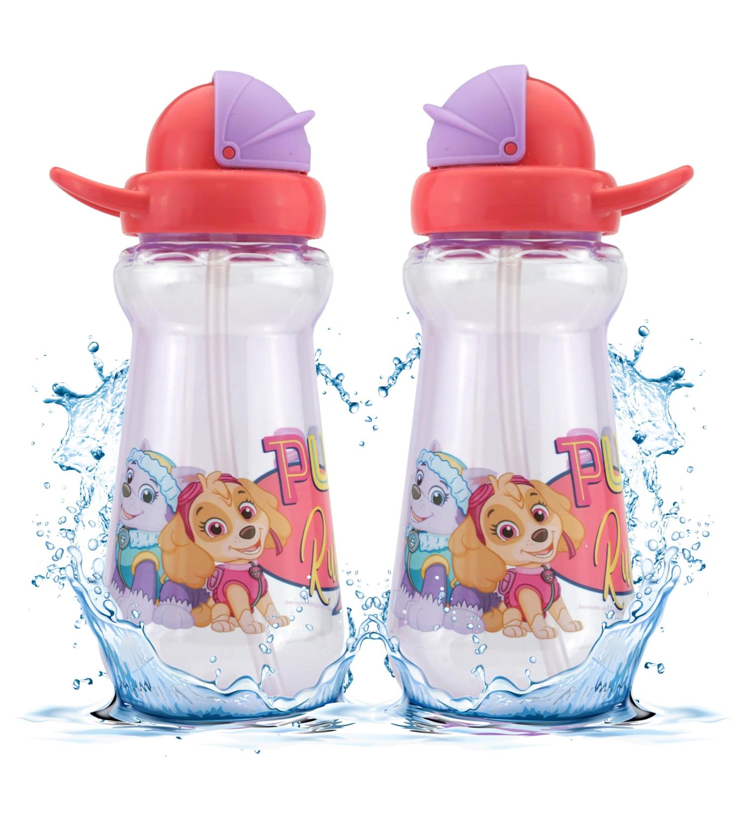 Shop 2x Paw Patrol Skye Water Bottles - BPA-Free 340ml Purple Sports Bottle with Straw for Kids Perfect for School & Picnic - Buy Online on GoSupps.com