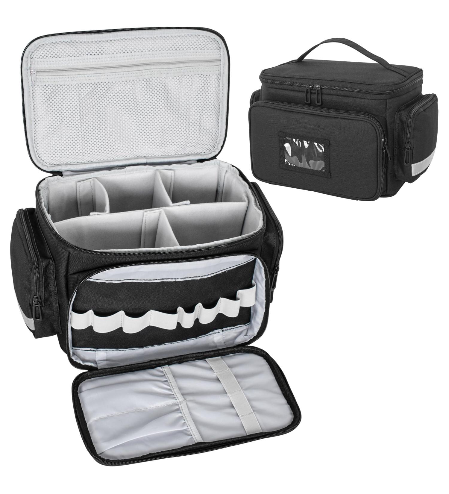 Jamiukro First Aid Bag - Emergency Medical Bag for Nurses & Home Care | Travel Storage & Pill Bottle Organizer - Black - Buy Online on GoSupps.com