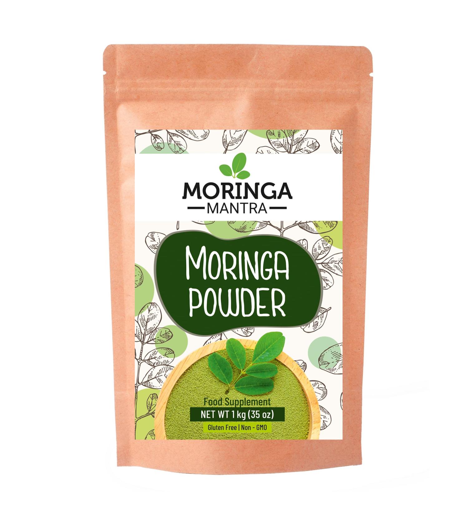 Moringa Mantra Moringa Leaf Powder 1 kg Naturally Grown Powdered Moringa Leaves Tested for Heavy Metals 1 kg (Pack of 1) - Buy Online on GoSupps.com