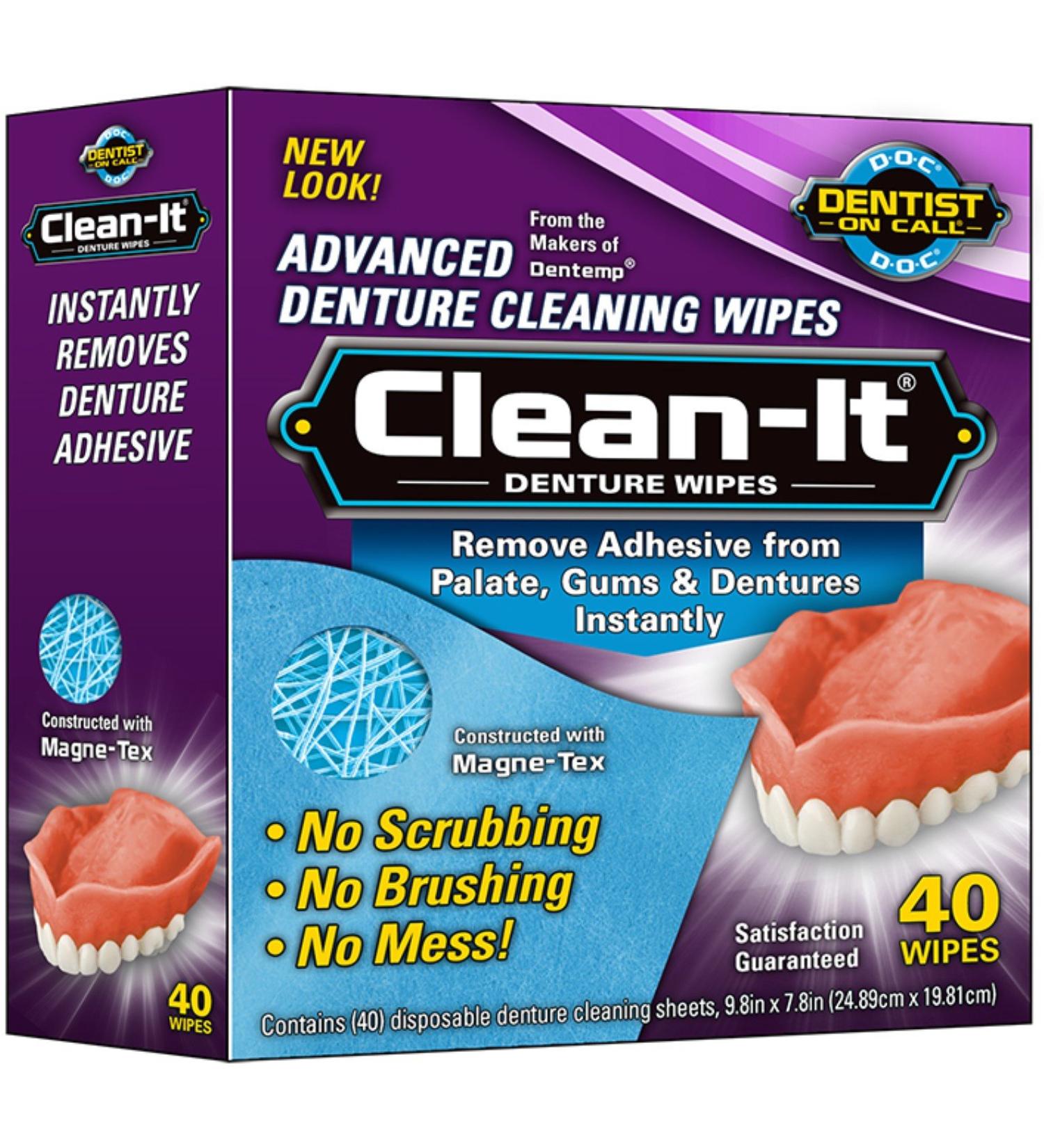 D.O.C. Denture Wipes 40 Each (Pack of 3)