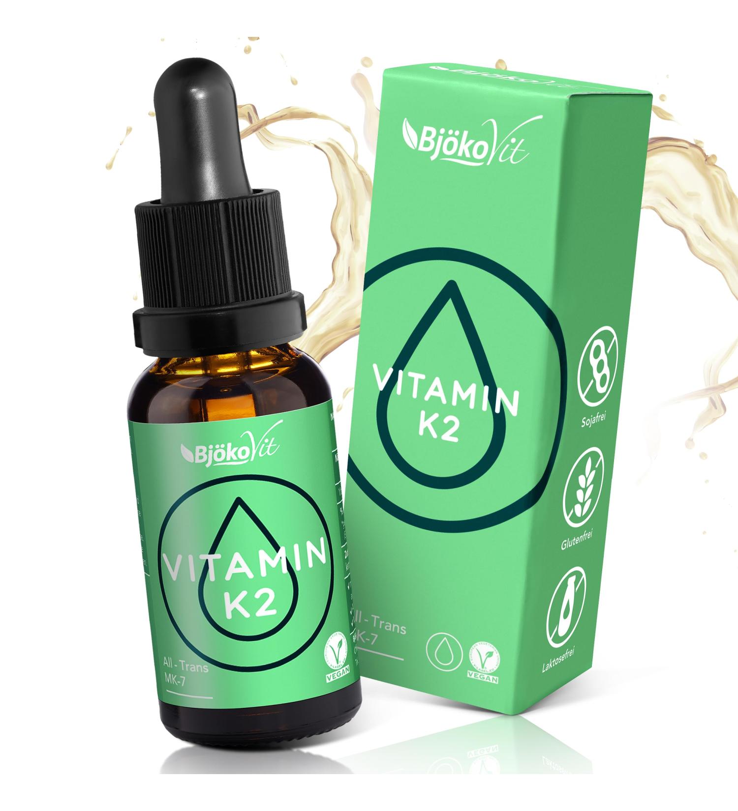 Bj kovit Vitamin K2 Vegan Drops - High Bioavailability MK-7 - 700 Drops with 100 g Natural K2 per Dose - International Shipping Available - Buy Online on GoSupps.com