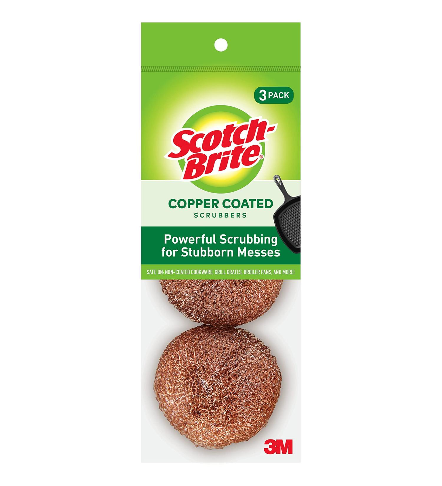 Scotch-Brite Copper Coated Scrubbing Scour Pads - 3 Pack - Buy Online on GoSupps.com