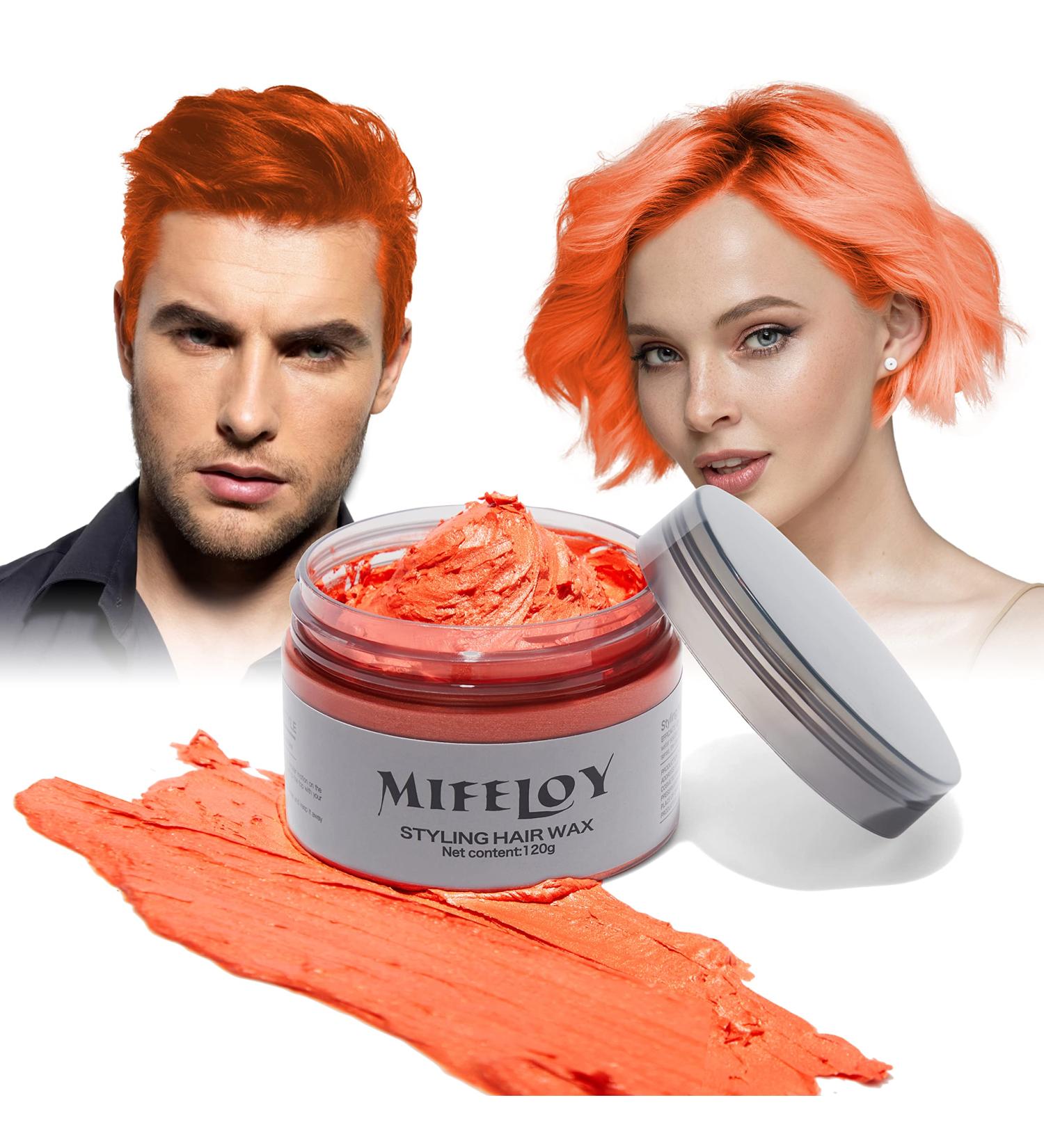 Orange Hair Tint - Temporary Color Cream Pomade 4.23oz | Hair Wax for Halloween & Cosplay - Unisex Styling - Buy Online on GoSupps.com