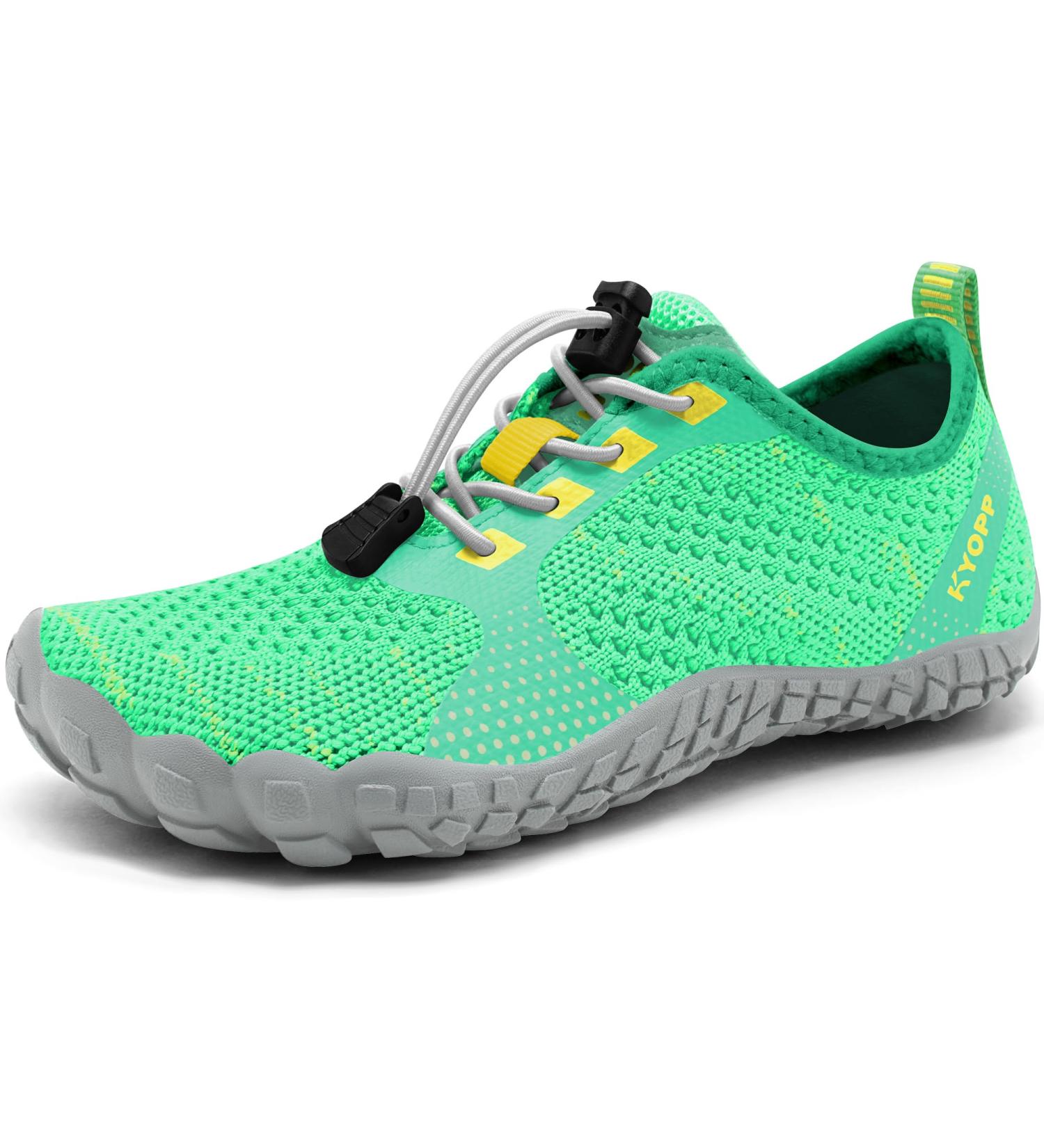 Kyopp Barefoot Shoes for Children | Breathable Fast-Drying Slide & Hiking Shoes | Soft & Comfortable | Light Green Size 34 EU - Buy Online on GoSupps.com