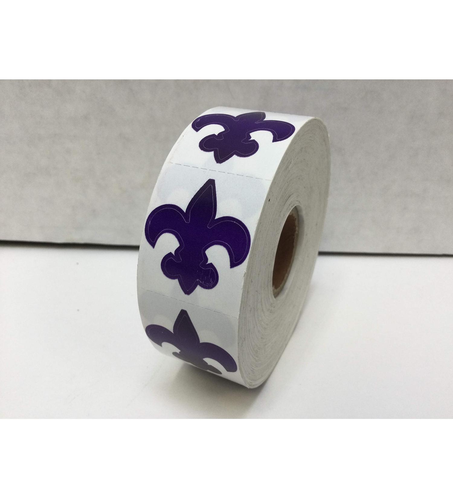 Perforated Fleur-De-Lis Tanning Stickers  Mardi Gras  Roll of 1000