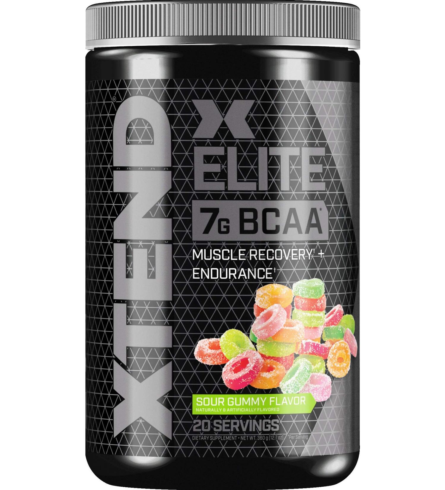 XTEND Elite BCAA Powder Sour Gummy | Sugar Free Post Workout Drink | 7g BCAAs | Muscle Recovery | 30 Servings | 19.04 oz | Men & Women - Buy Online on GoSupps.com