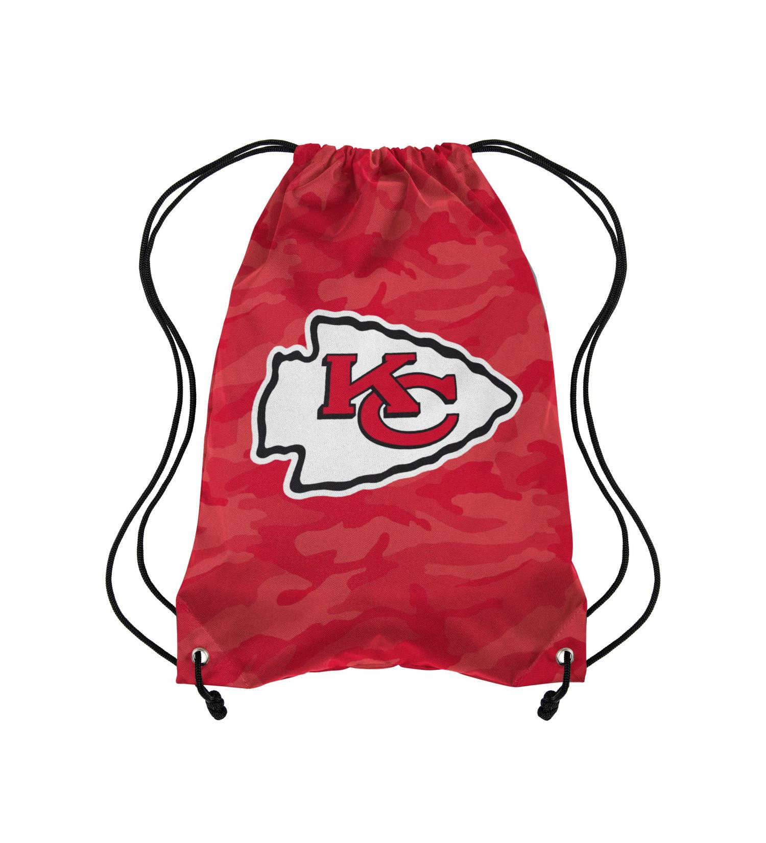 Kansas City Chiefs NFL Big Logo Camo Drawstring Backpack