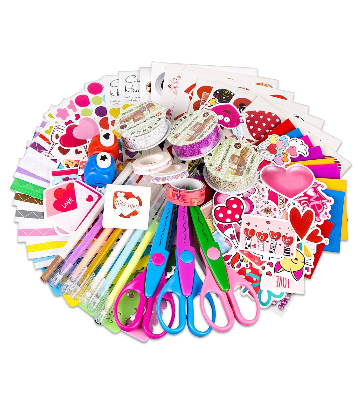 SICOHOME Valentine's Day Scrapbooking Kit - Love Heart Sticker Set for Adults and Kids - Ideal for Scrapbook, Card Making, Diary, Journal, and Classroom Projects - Buy Online on GoSupps.com