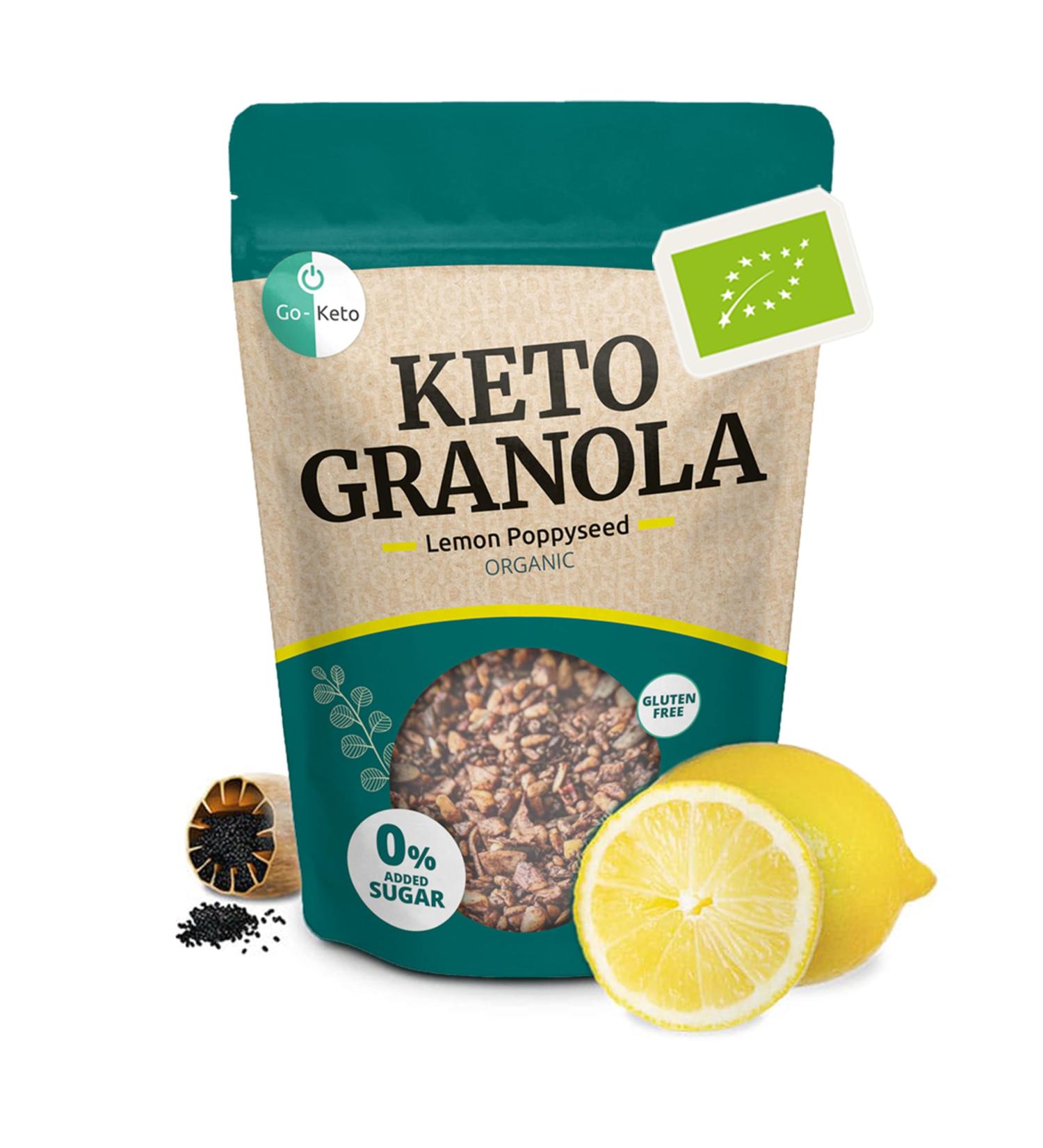 Go-Keto BIO Keto Granola Lemon Poppyseed 290g - Muesli Keto pour un petit d jeuner Keto avec chips de noix de coco noix graines de tournesol & p pins de courge v g talien sans gluten - Buy Online on GoSupps.com