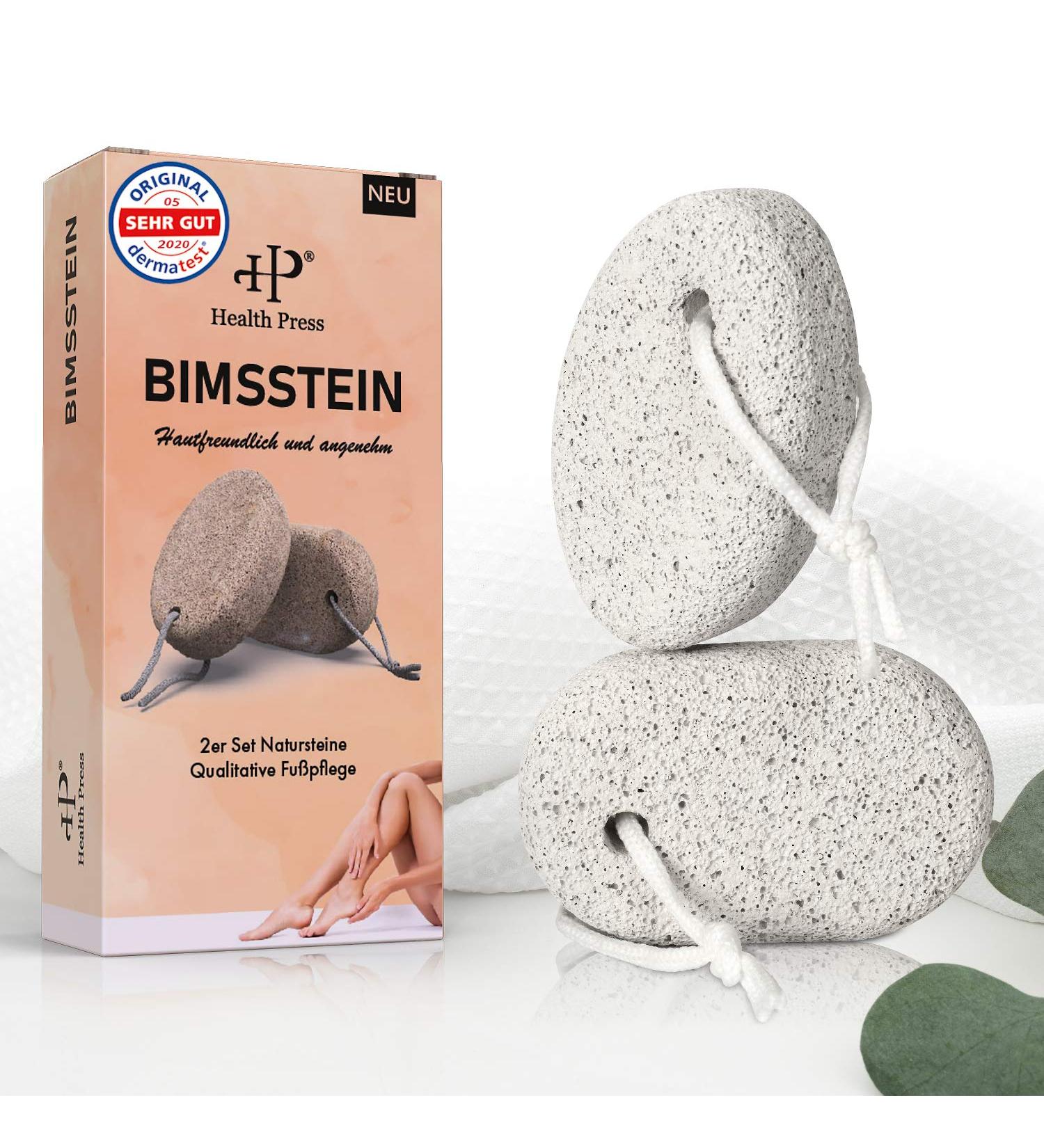 Buy Bimsstein Foot Care Set - Corn Skin Remover & Pedicure Tool (2 Pieces) for Hands & Feet - Hard Skin Removal | Natural Stone Solution - Buy Online on GoSupps.com
