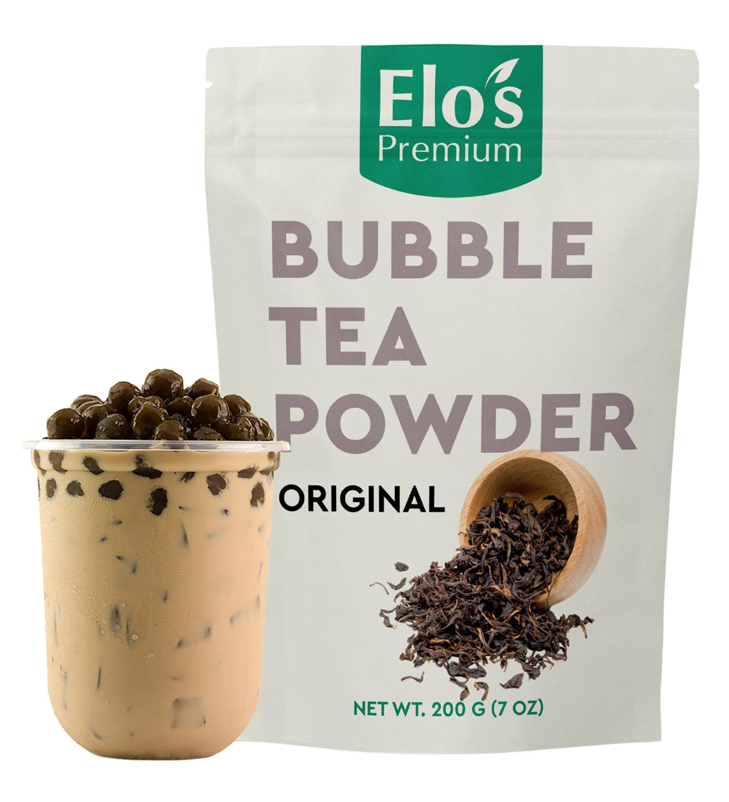Bubble Tea Powder Kit (200g / 7oz) Original Flavour| Instant Boba Mix Ready in 2 Minutes| Authentic Taiwanese Taste Packed in Canada Non-GMO| Make Smoothies Ice Coffee and More| by Elo s Premium - Buy Online on GoSupps.com