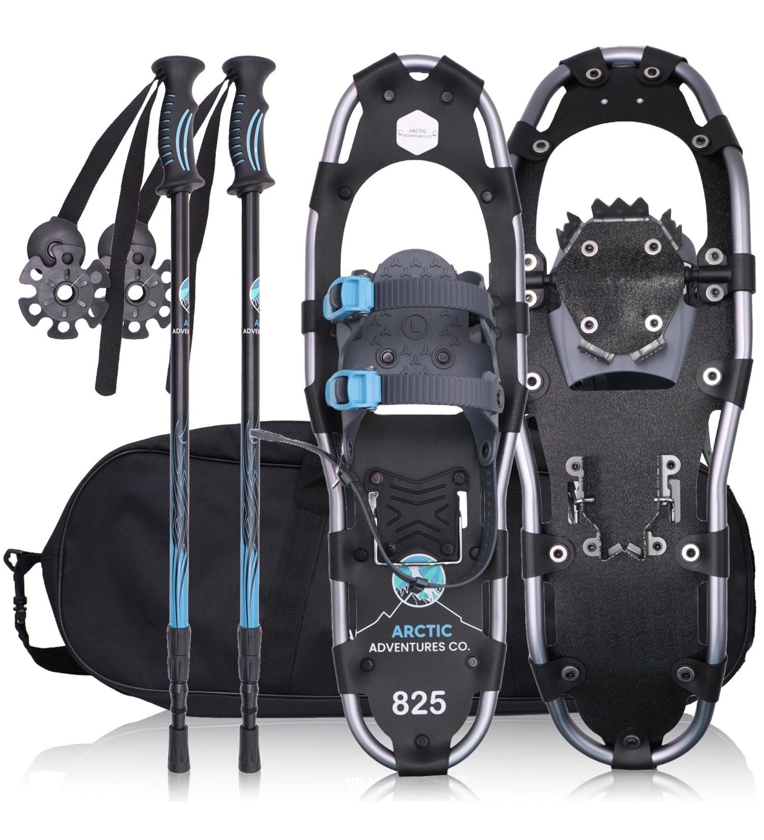 Buy Arctic Adventures Co. Lightweight Aluminum Snowshoes for Men & Women - Adjustable Sizes & Trekking Poles | International Shipping - Buy Online on GoSupps.com