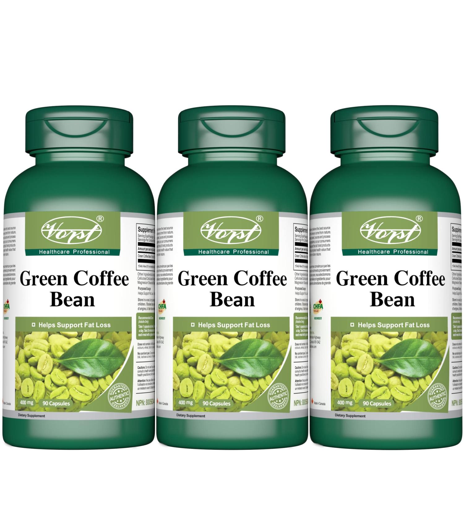 Green Coffee Bean Extract 400mg 3 X 90 Capsules | Natural Dietary Supplement for Weight Loss Appetite Suppressant and Fat Burner for Women & Men | Powder Pills | 3 Bottles 270 count (Pack of 1) - Buy Online on GoSupps.com