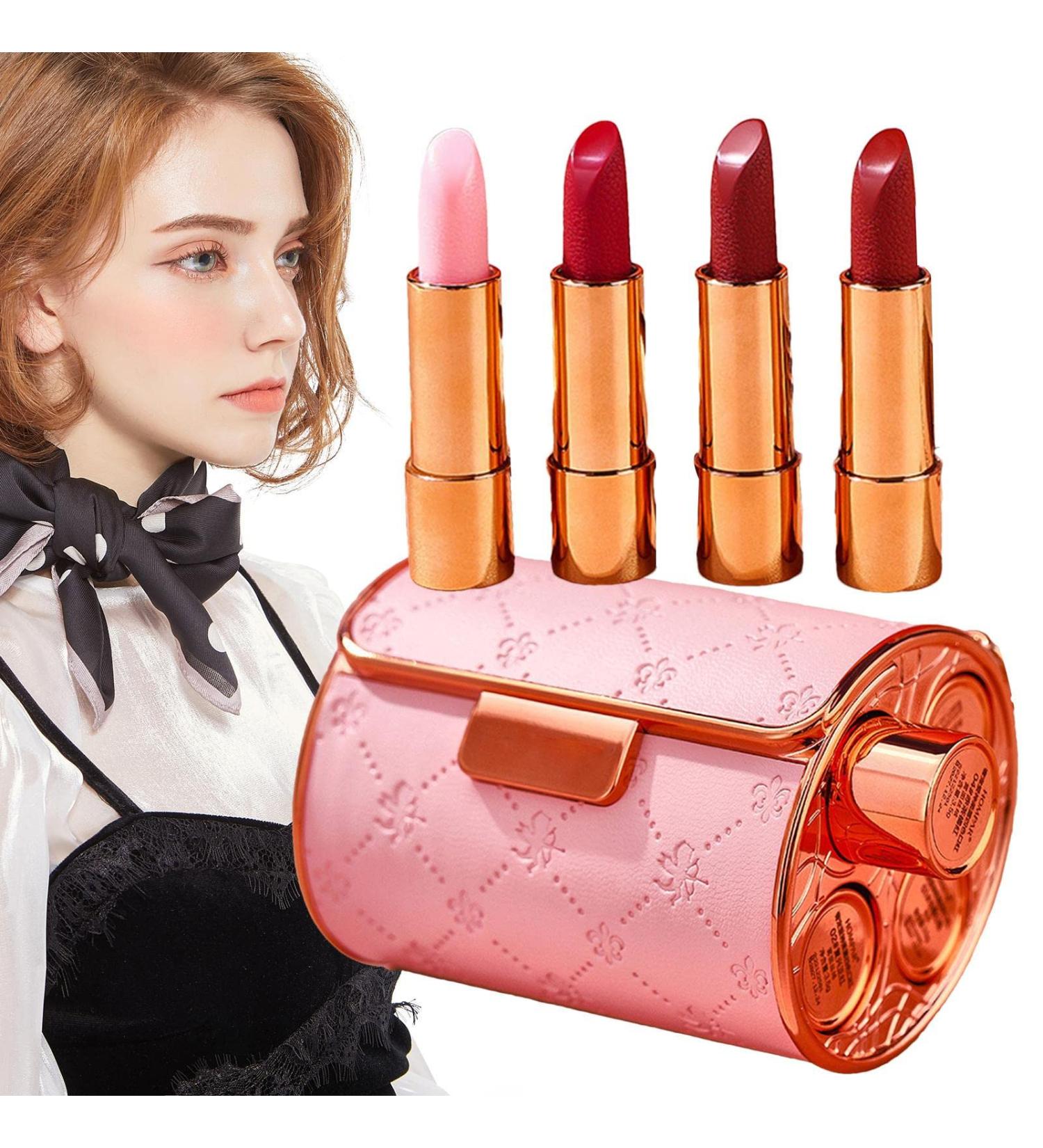 Matte Lipstick SetVelvet Smooth Lip Pencil Set with Chain Pouch Matte Velvet Makeup Cosmetics Colored Lipstick Pen for Women Skuda - Buy Online on GoSupps.com